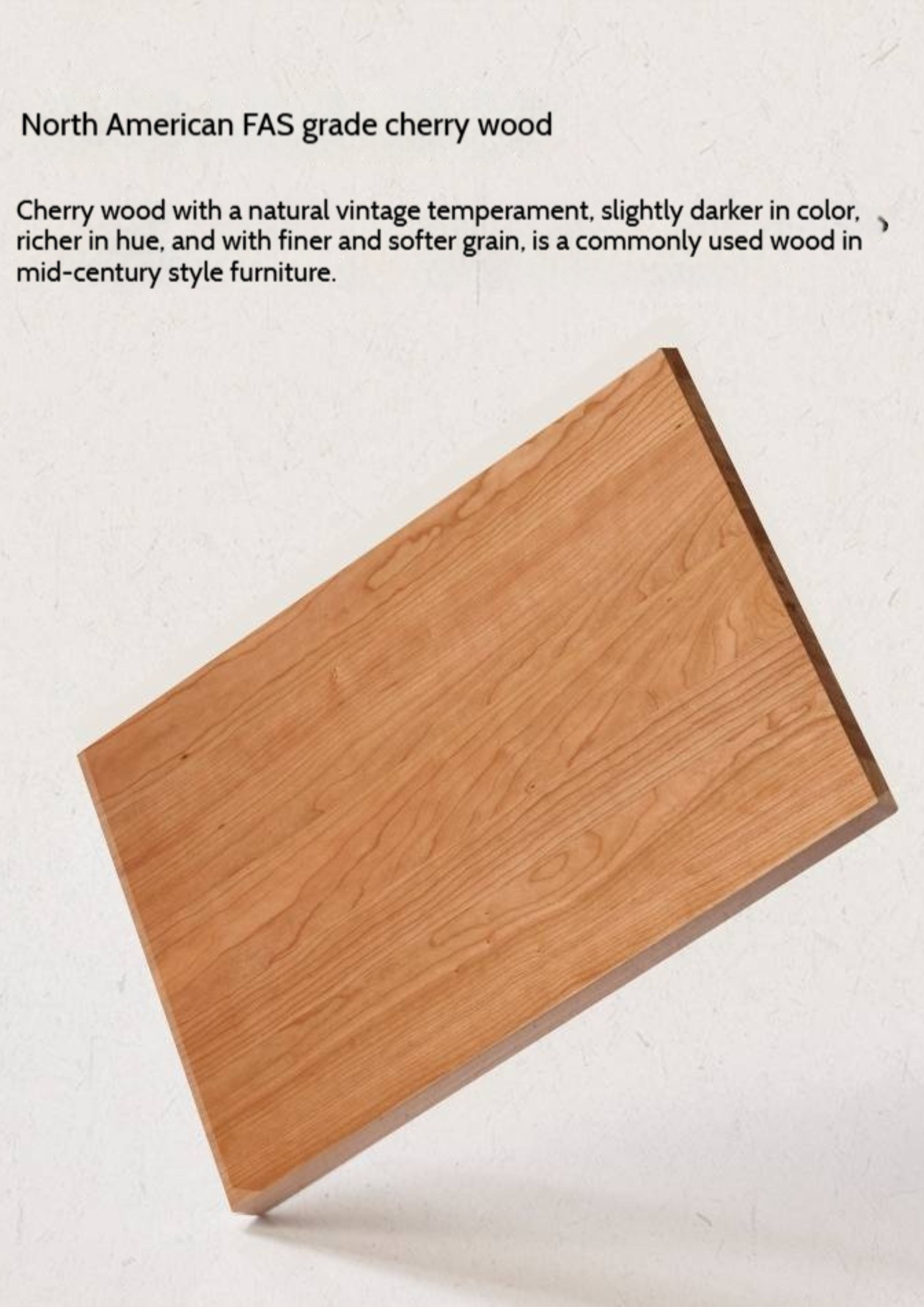 Set 4 pcs Cherry Solid Wood Bauhaus Style Retro Dining Chair