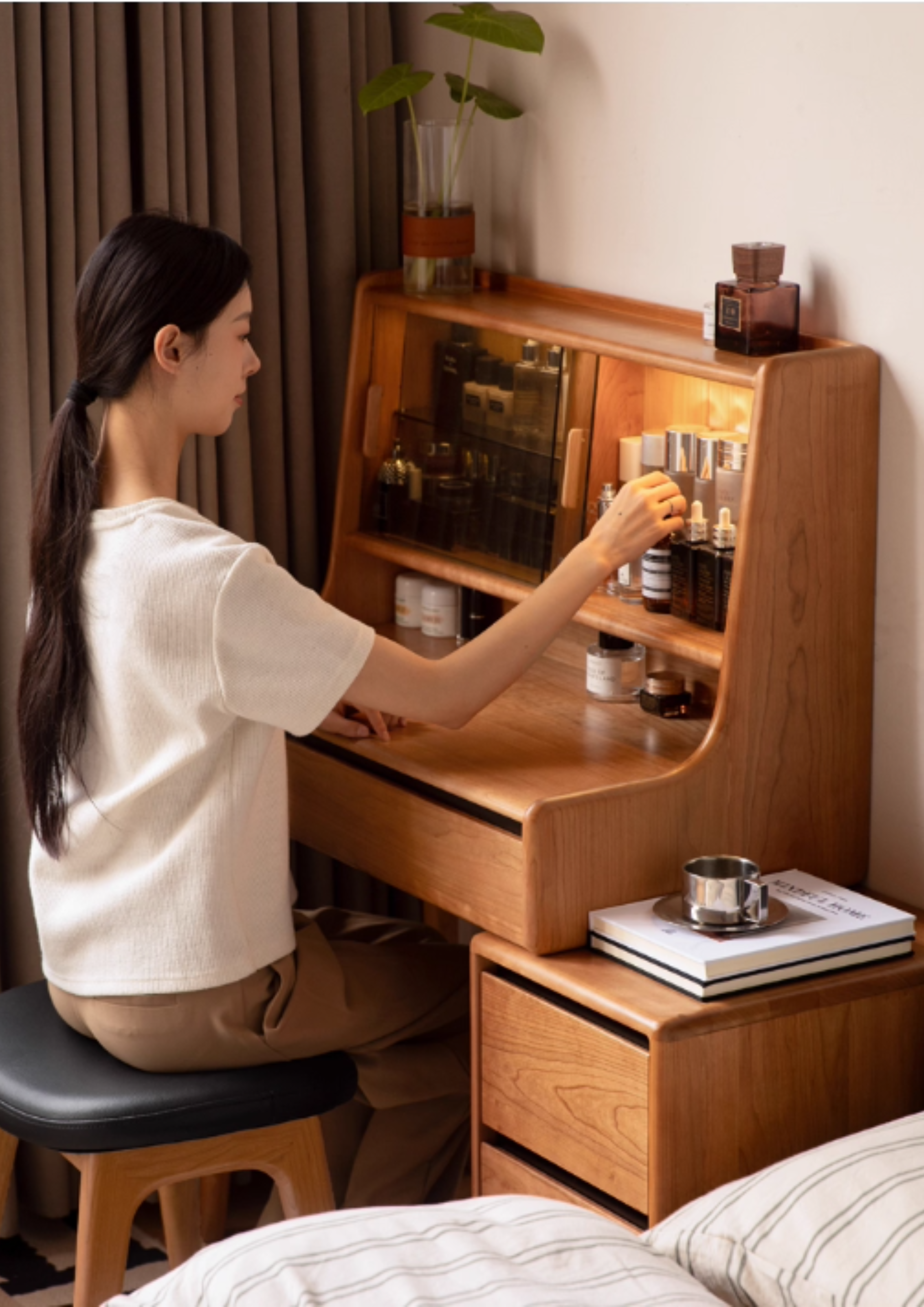 Cherry Solid Wood Dressing Table