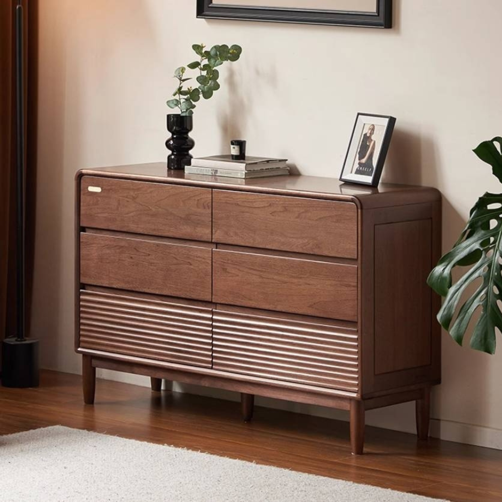 Cypress Solid Wood Modern Chest of Drawers