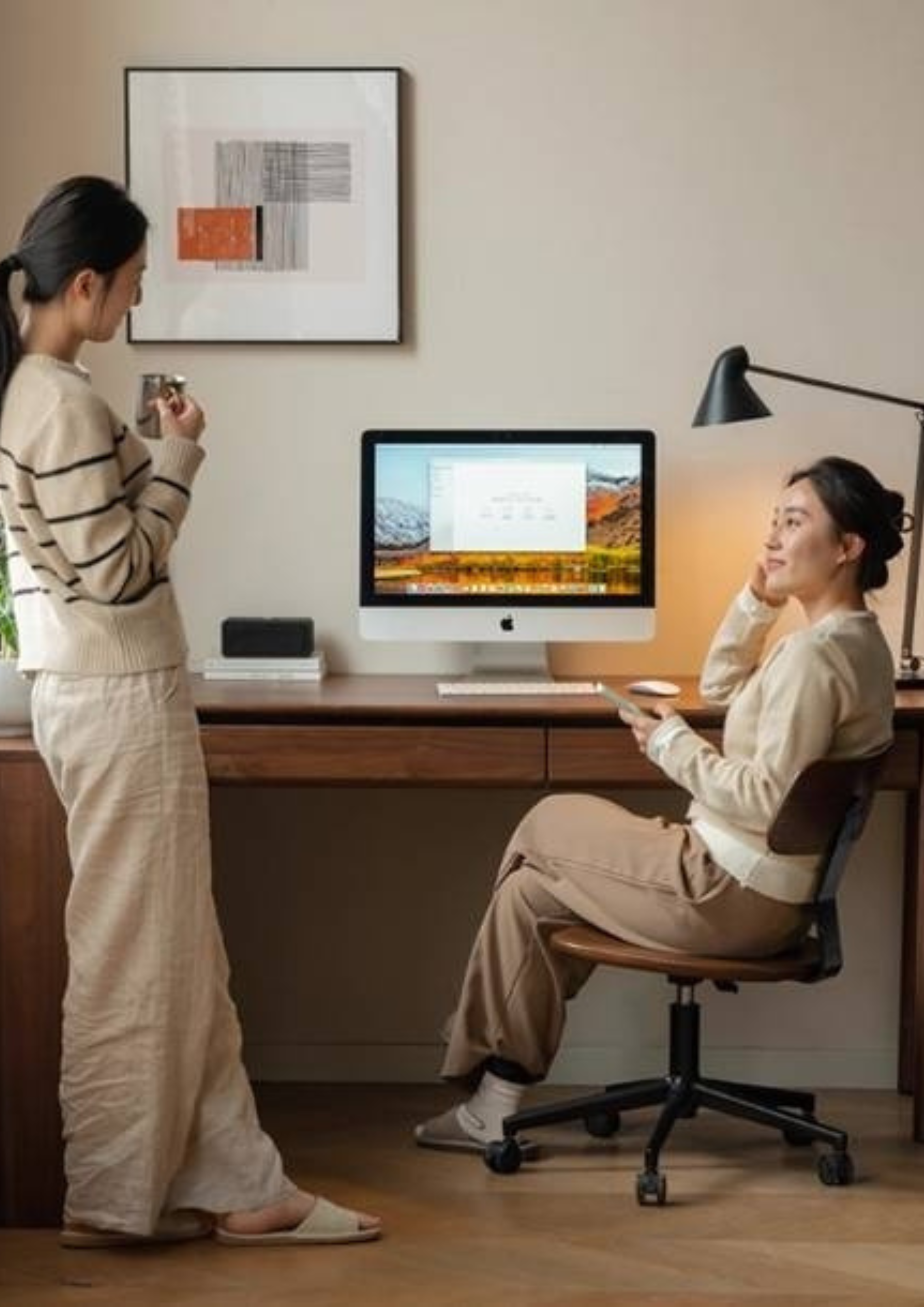 Black Walnut Solid Wood Luxury Office Desk