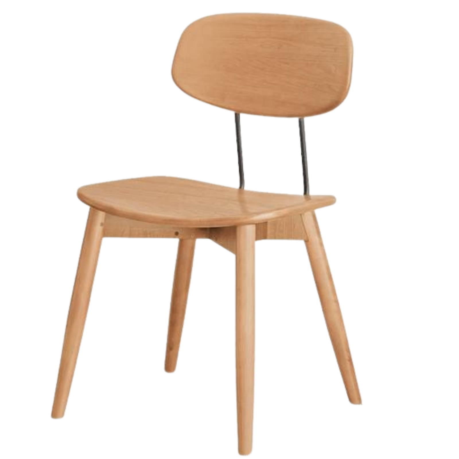 Set 4 pcs Cherry Solid Wood Bauhaus Style Retro Dining Chair