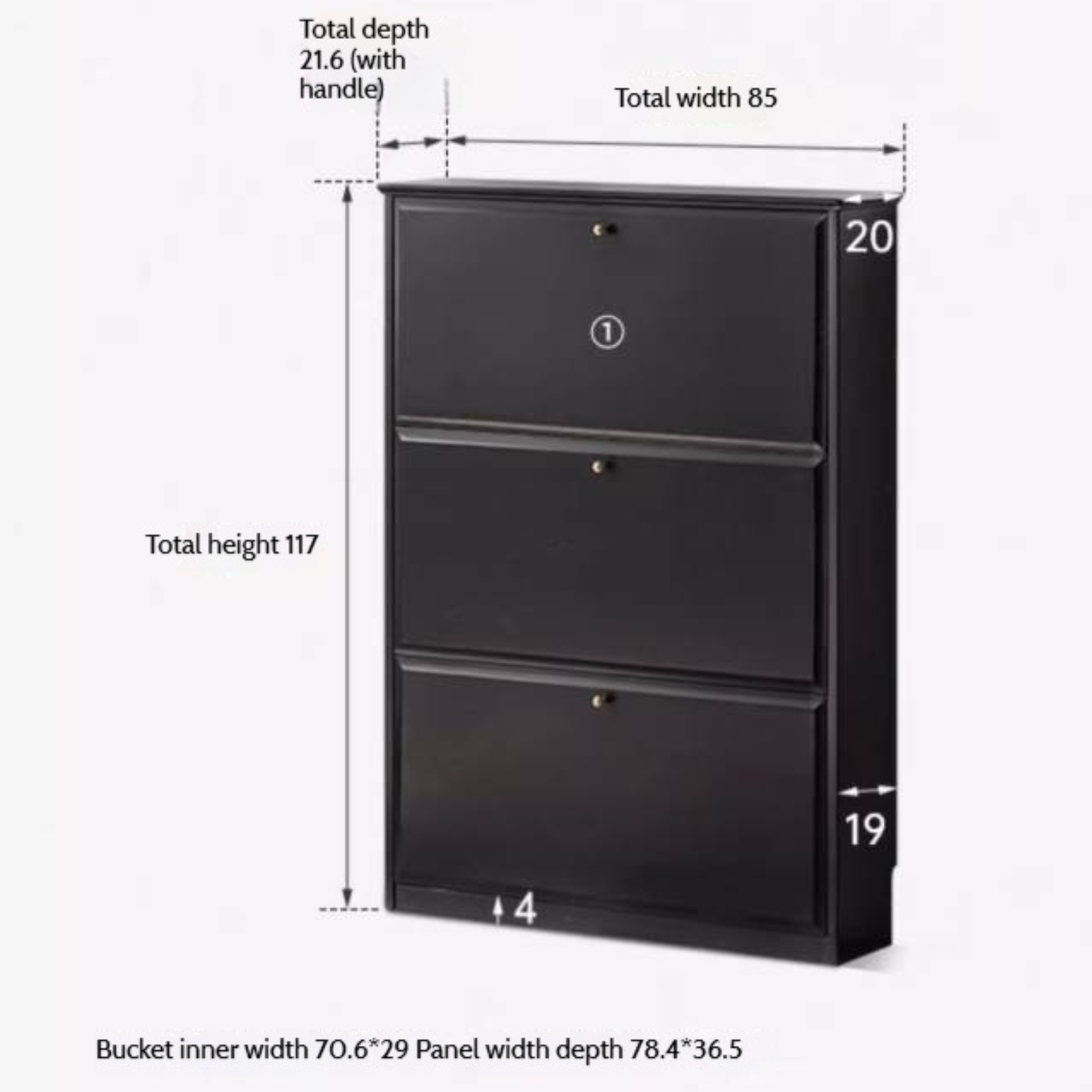 Oak Solid Wood American Retro Style Shoe Cabinet