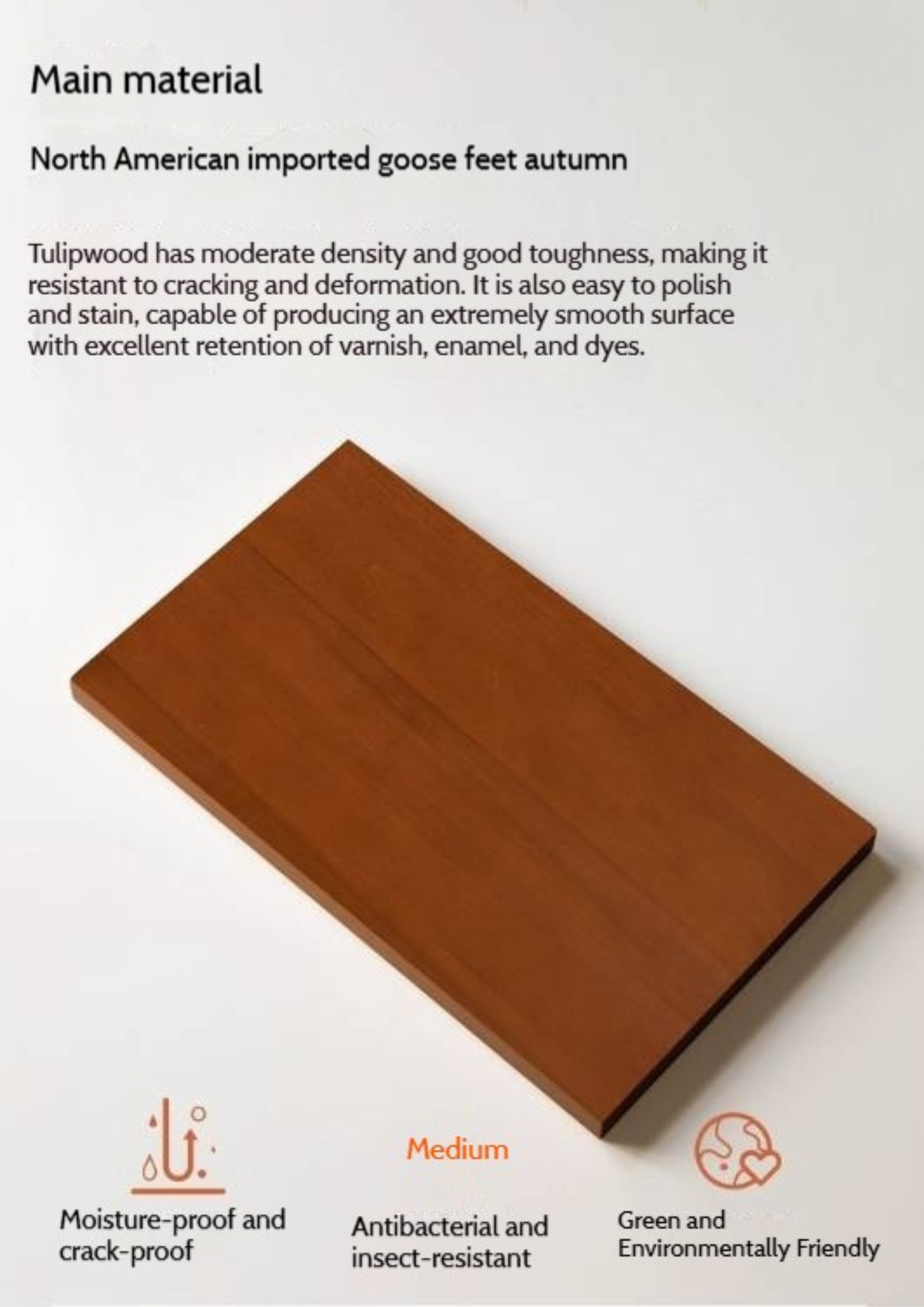 Tulipwood Solid Wood Vintage Style Restaurant Stone Slab Dining Table