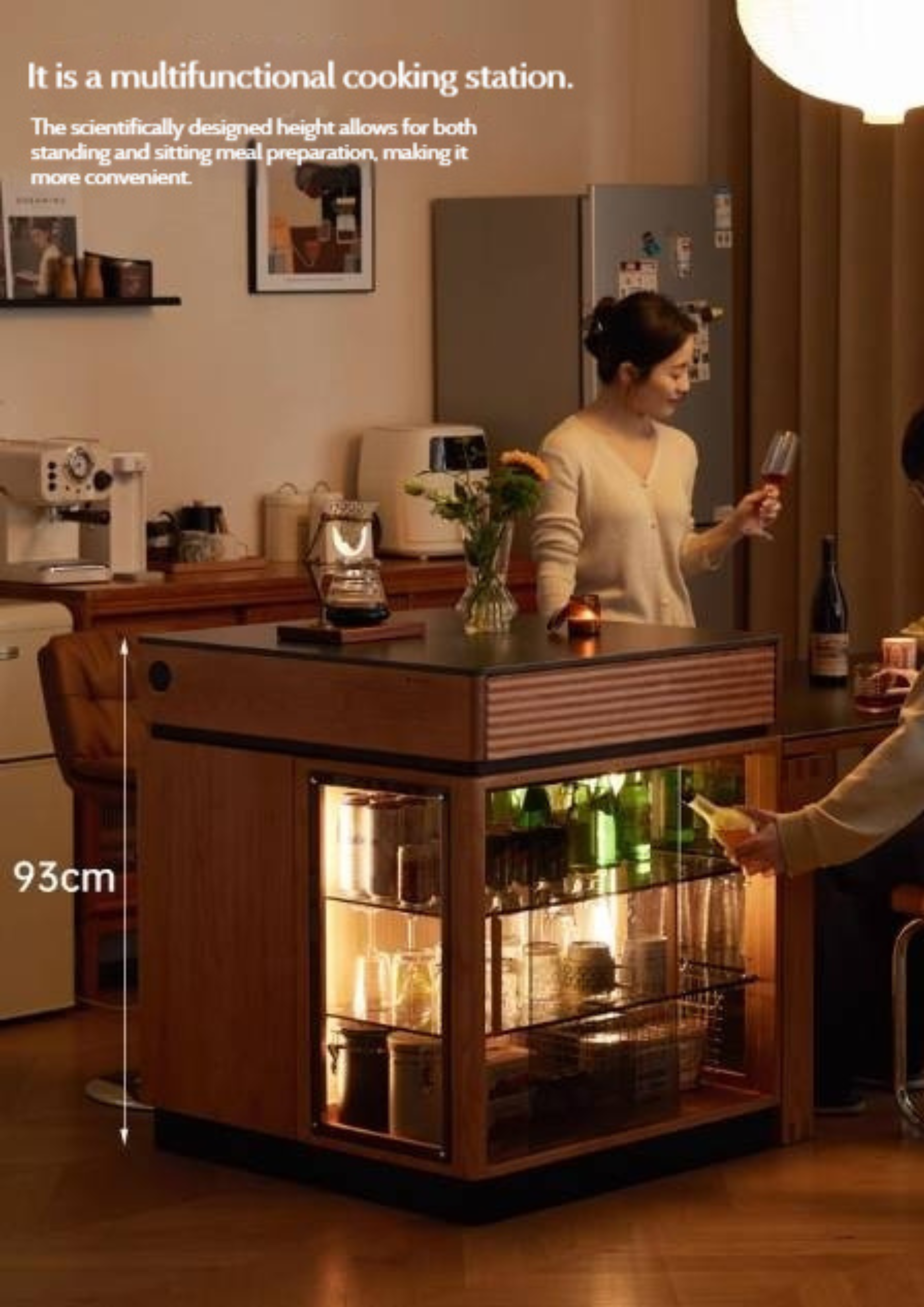 Cherry Solid Wood Retro Island Table