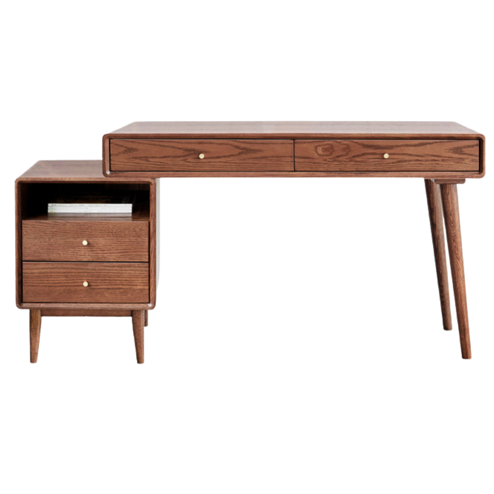 Oak Solid Wood Extendable Computer Desk