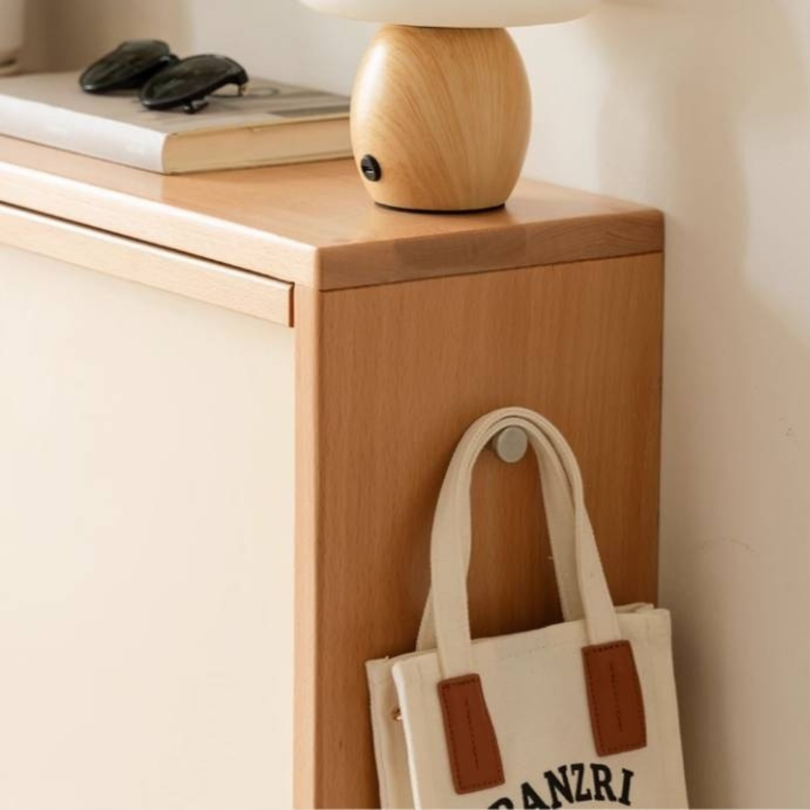 Beech Solid Wood Shoe Cabinet Hallway Cabinet
