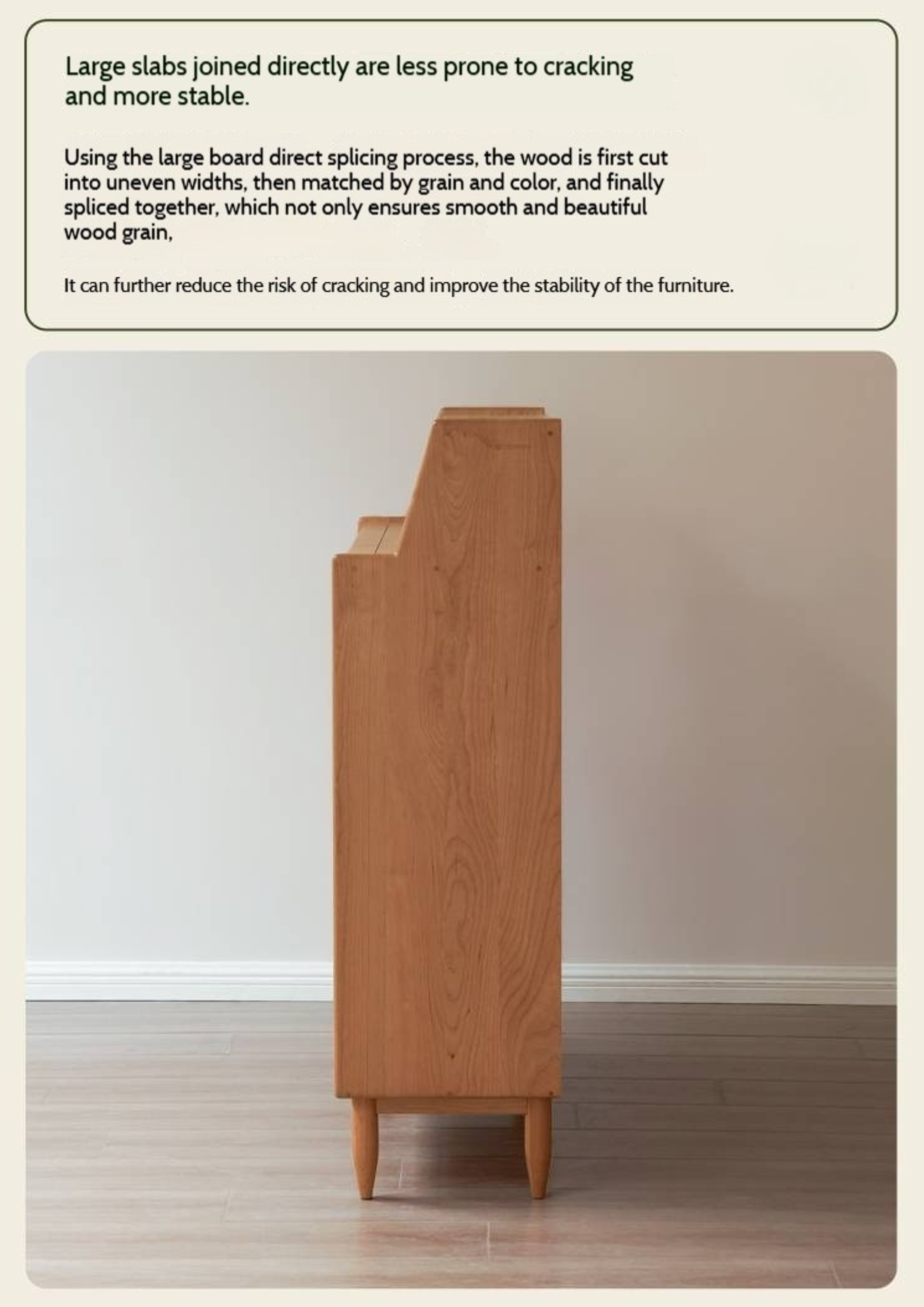 Cherry Solid Wood Entrance Shoe Cabinet