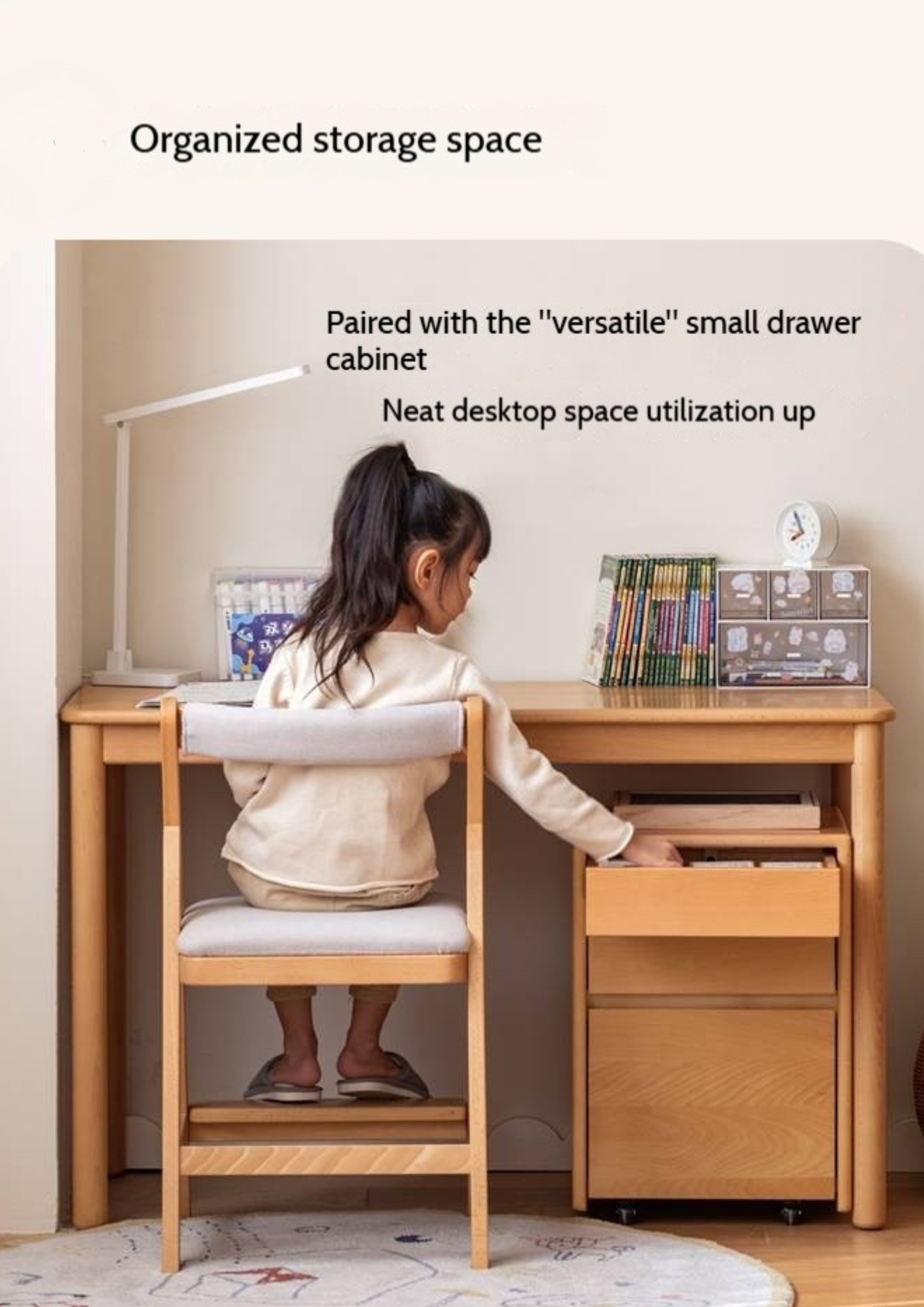 Beech Solid Wood Kids Study Table