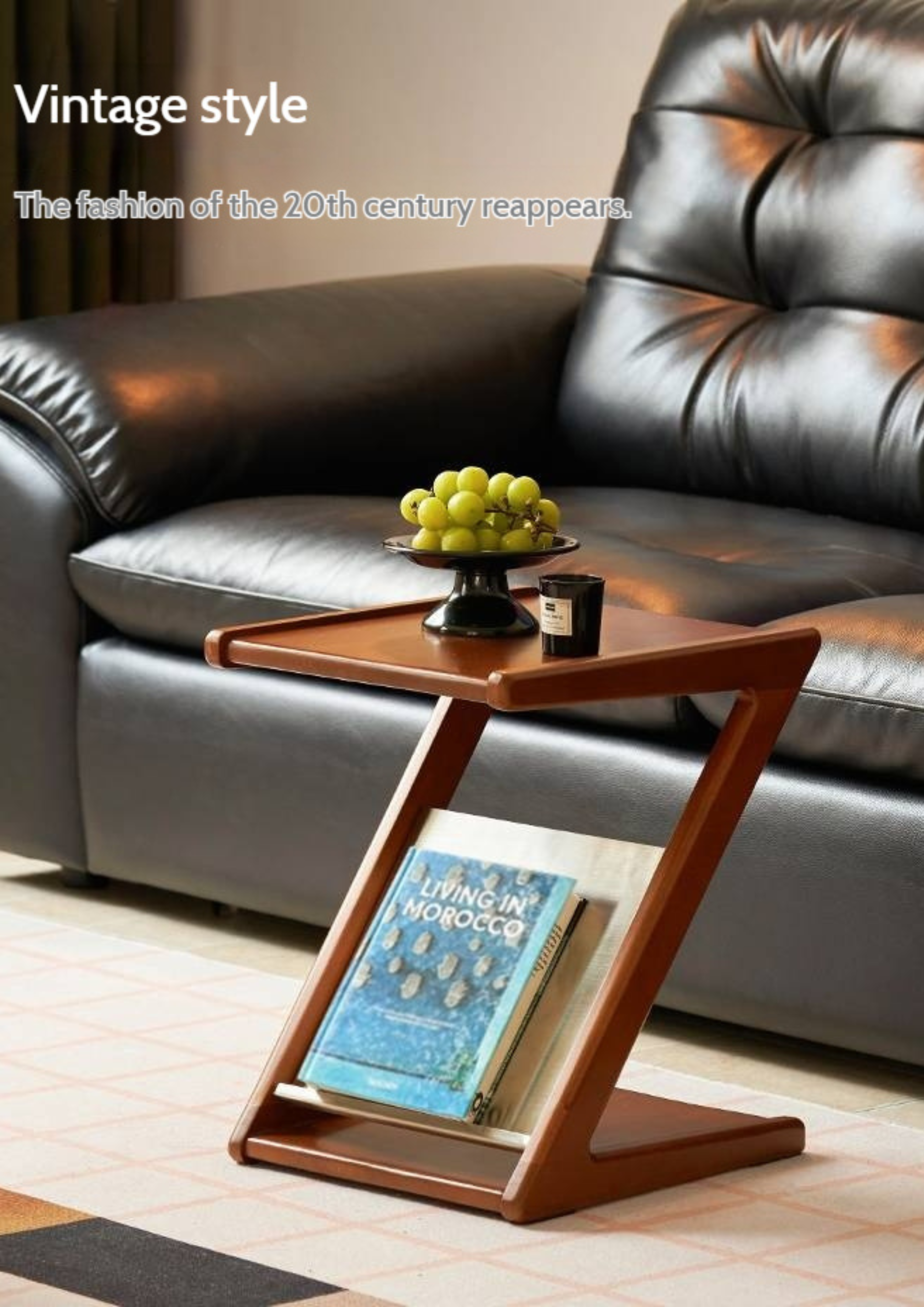 Poplar Solid Wood Bauhaus Style Side Table