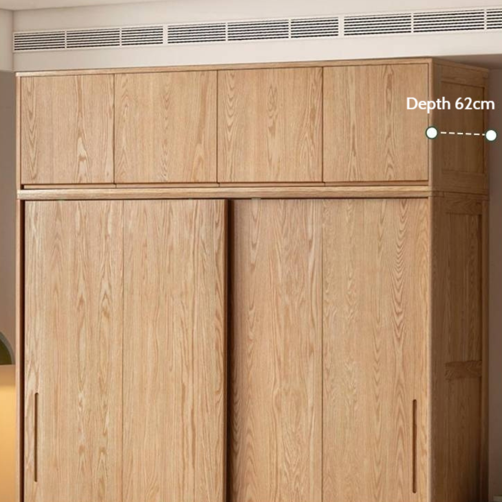 Oak, Ash, Cherry Solid Wood Modern Simple Wardrobe Top.