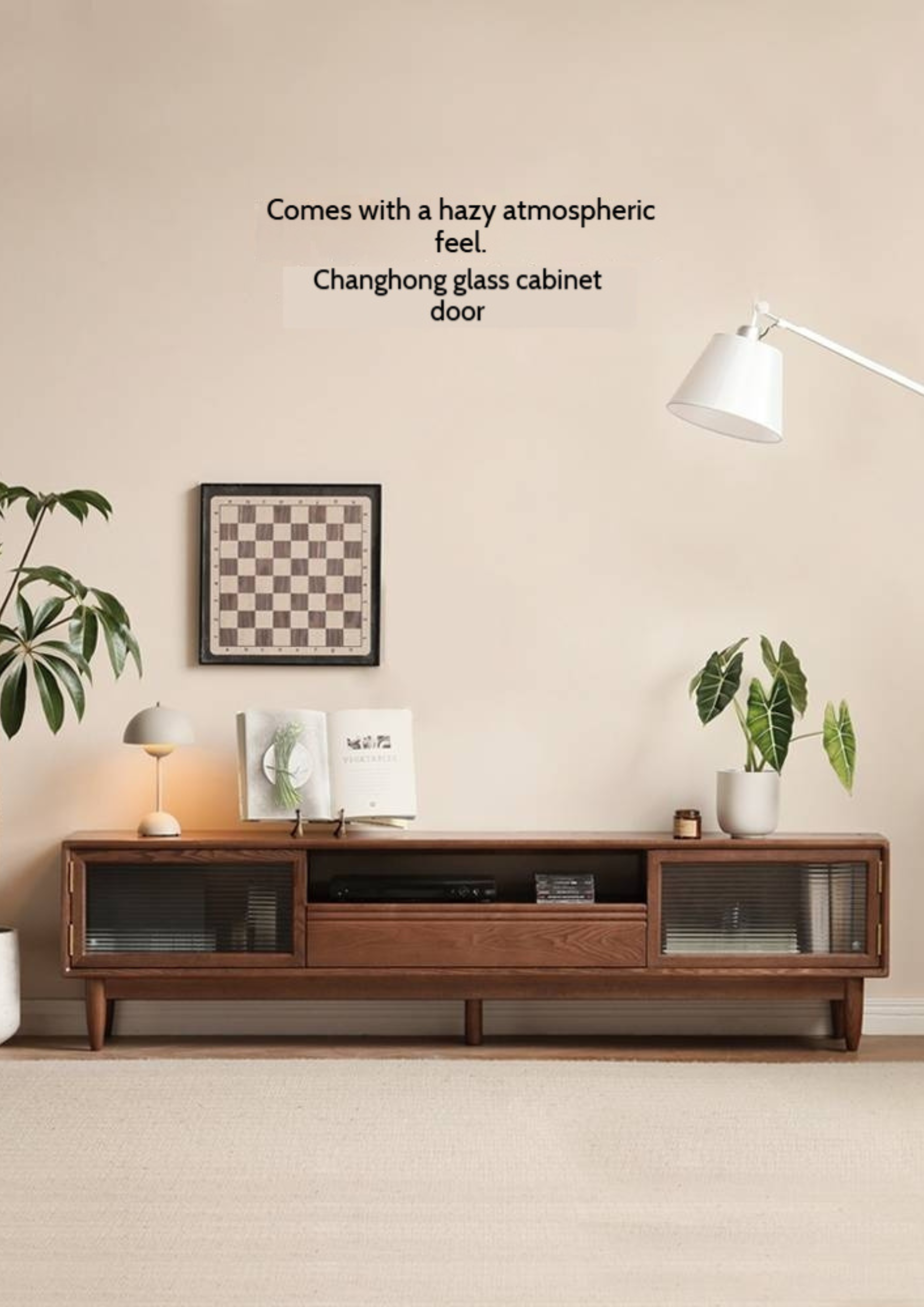 Ash Solid Wood Modern Minimalist TV Stand