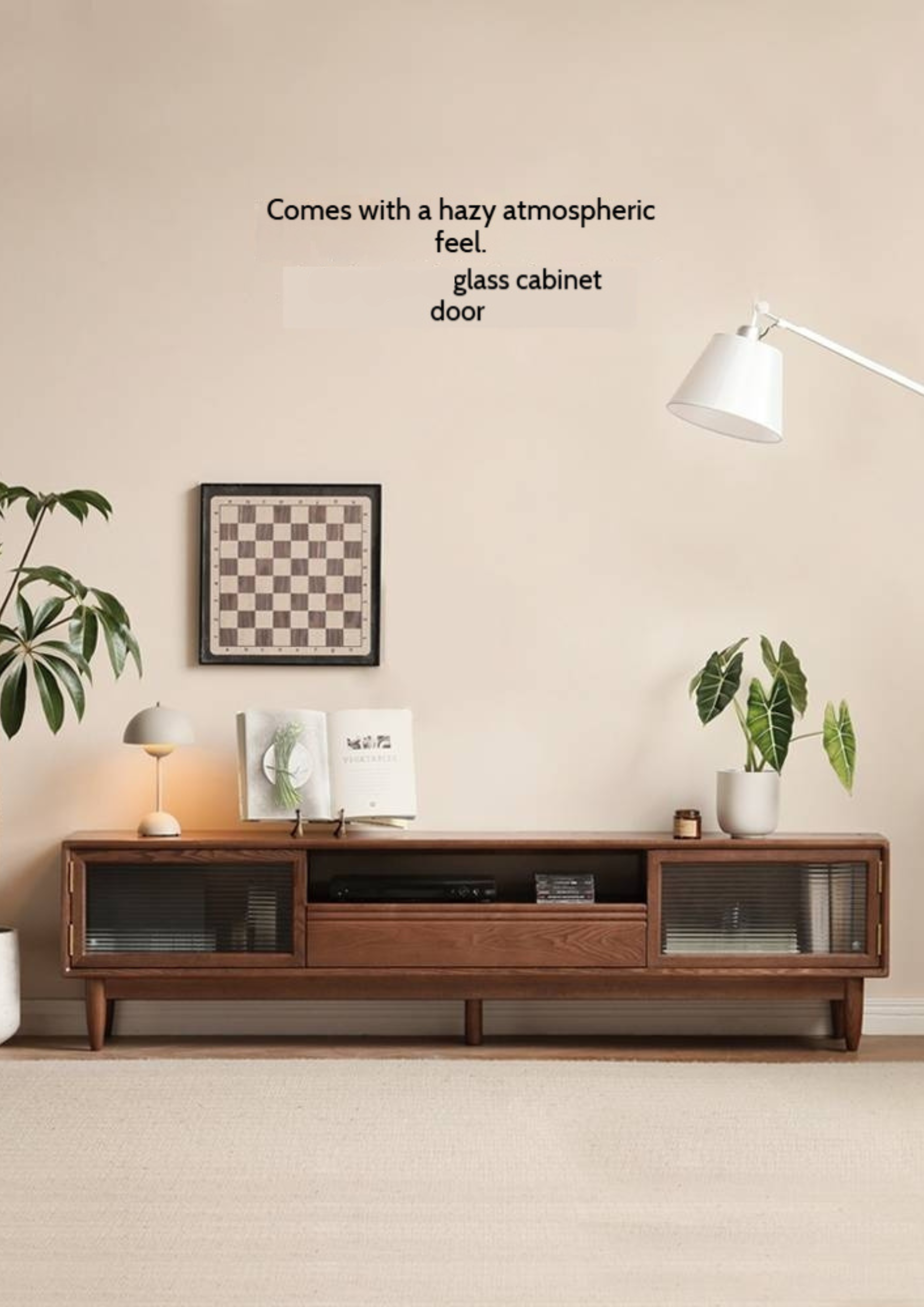 Ash Solid Wood Modern Minimalist TV Stand