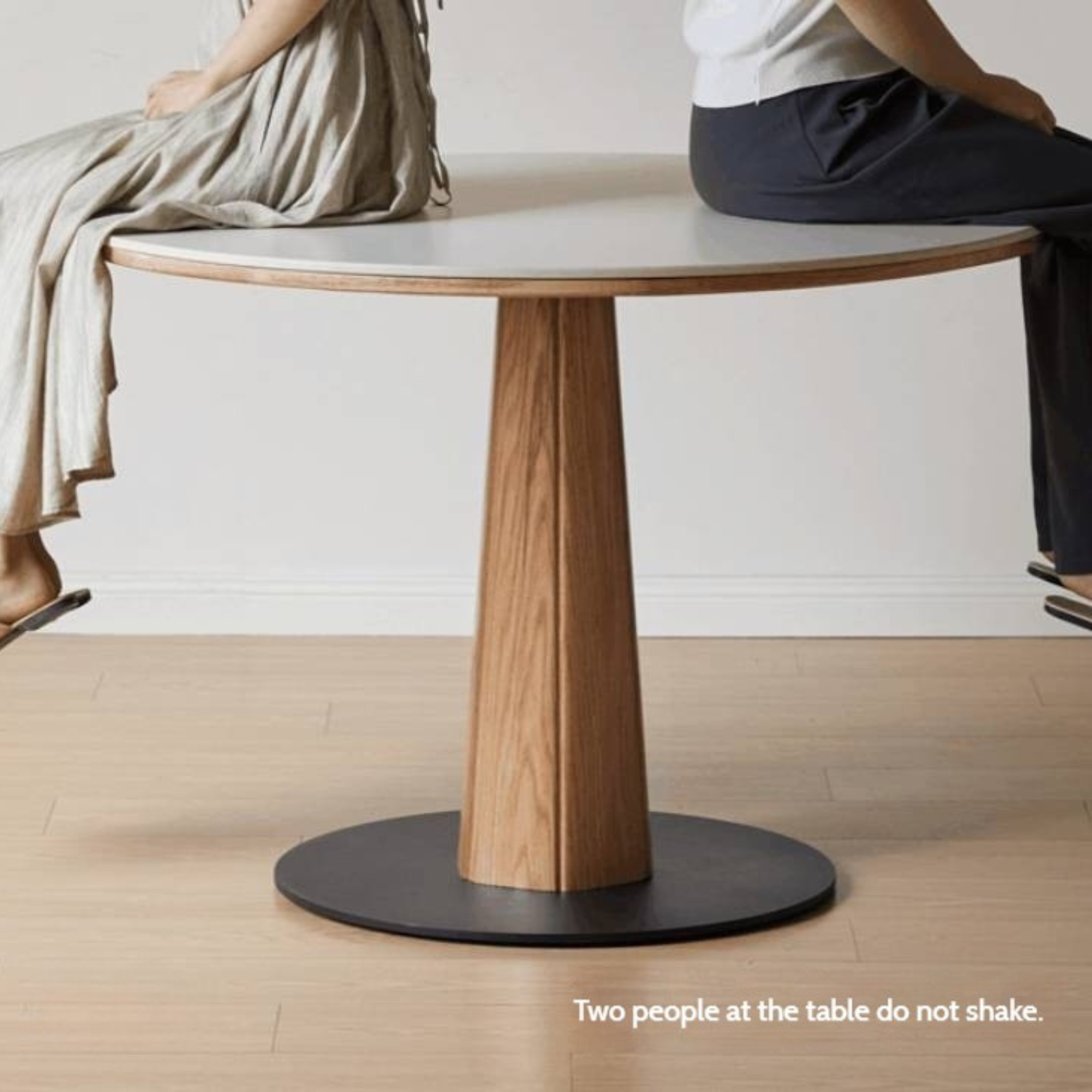 Oak Solid Wood Slab Round Dining Table