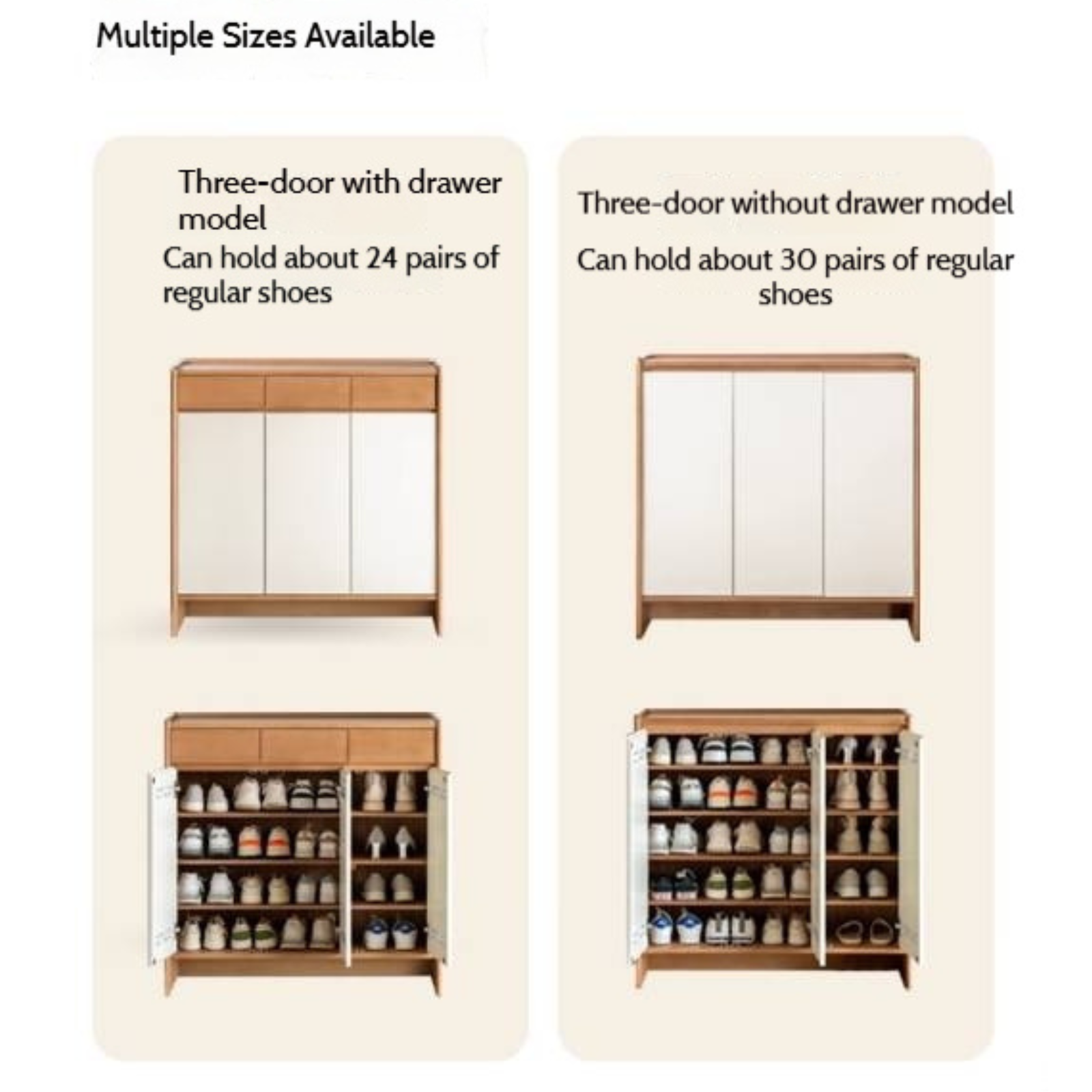 Poplar Solid Wood Shoe Cabinet