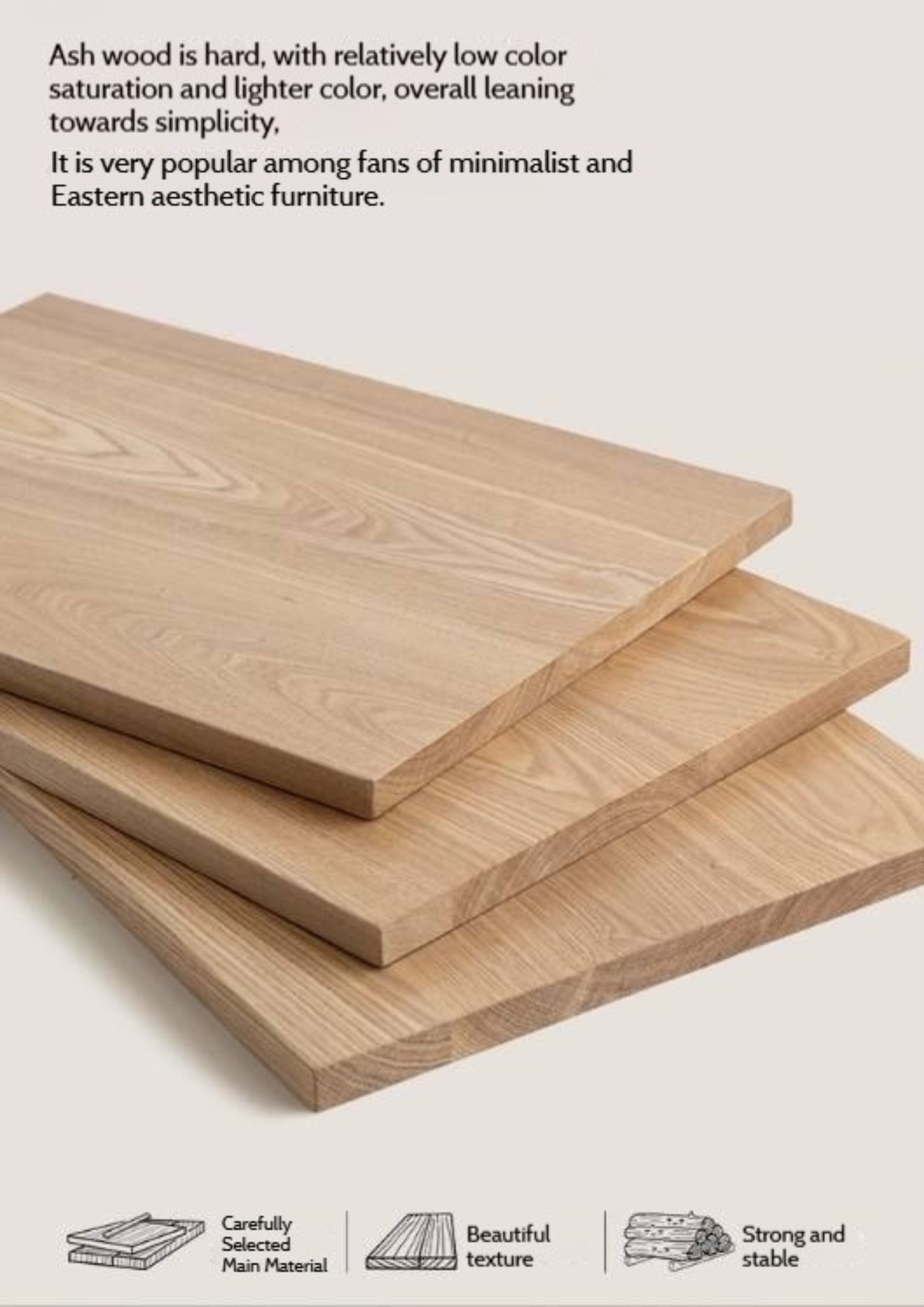 Ash Solid Wood Modern Large Shoe Cabinet