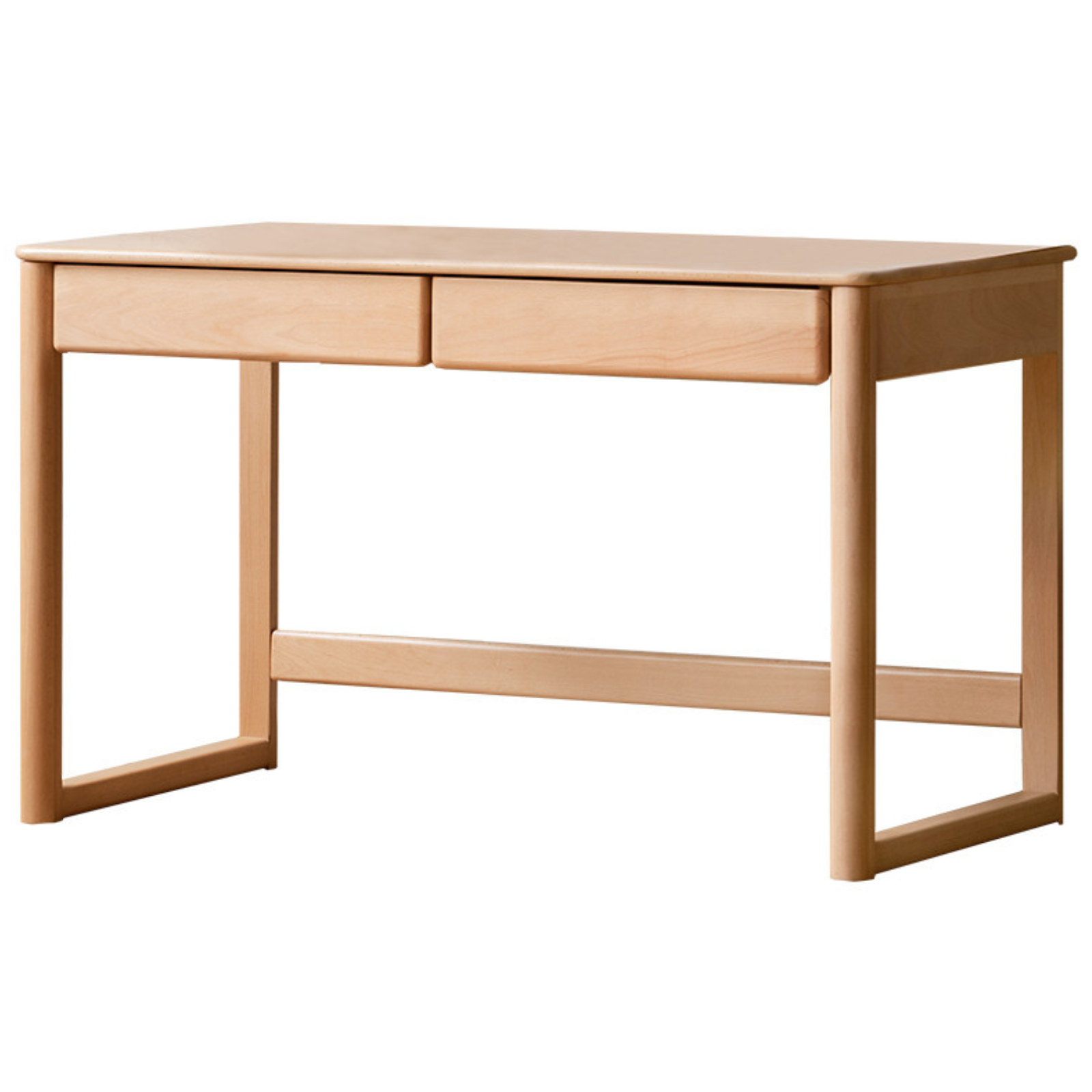 Beech Solid Wood Children's Study Desk Bookshelf Integrated