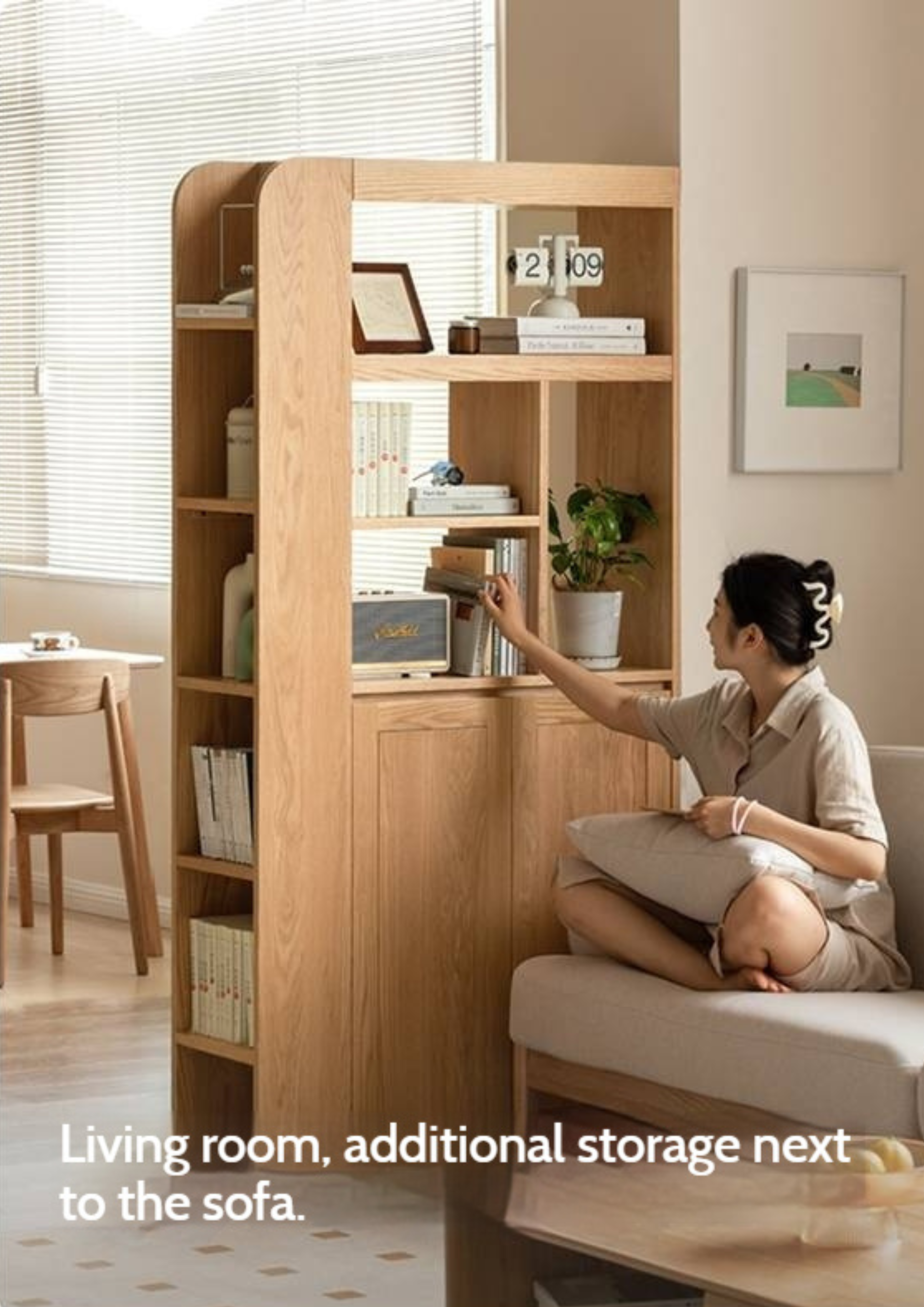 Oak, Ash Solid Wood Partition Cabinet