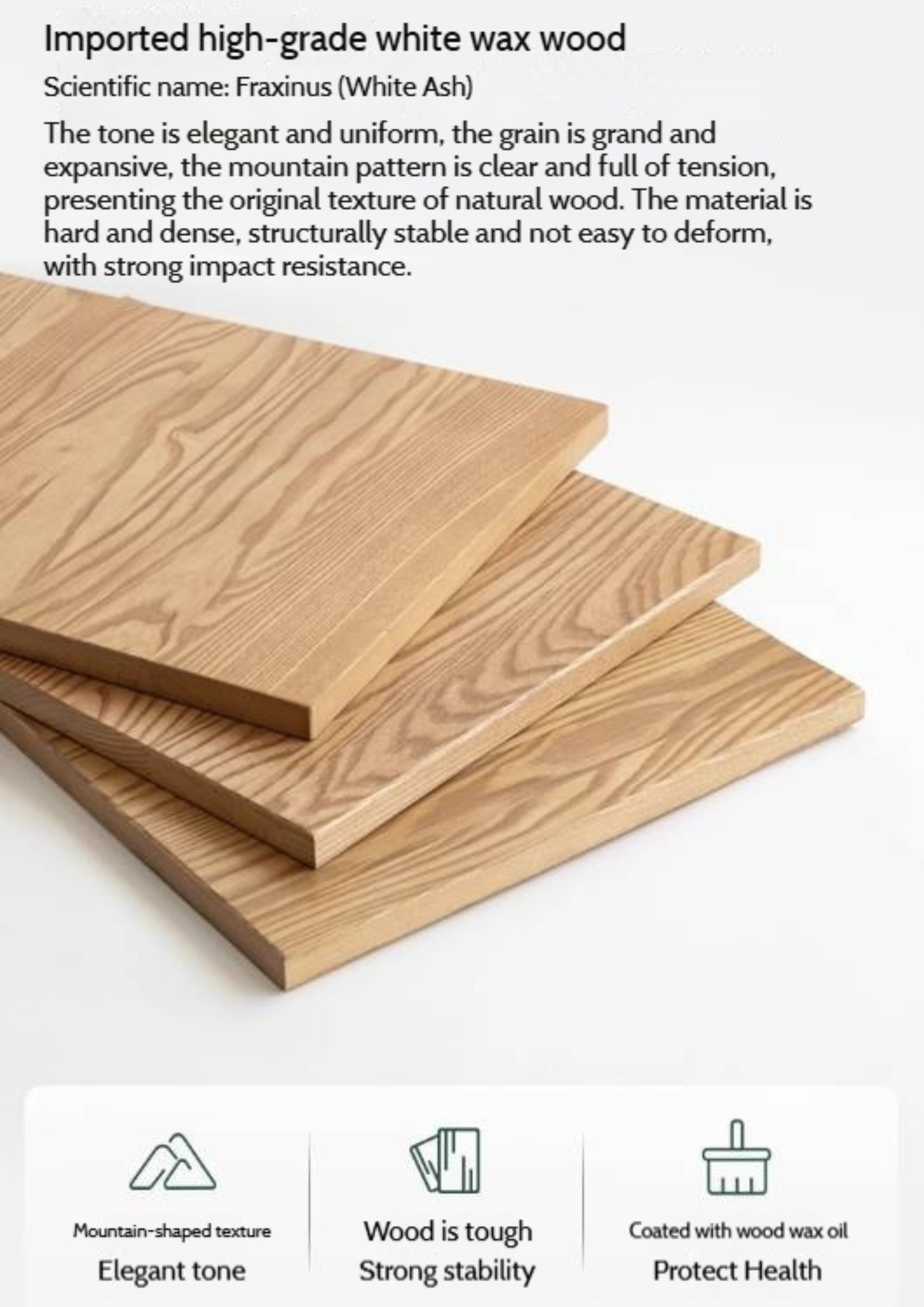 Ash Solid Wood Wabi-Sabi Style TV Cabinet