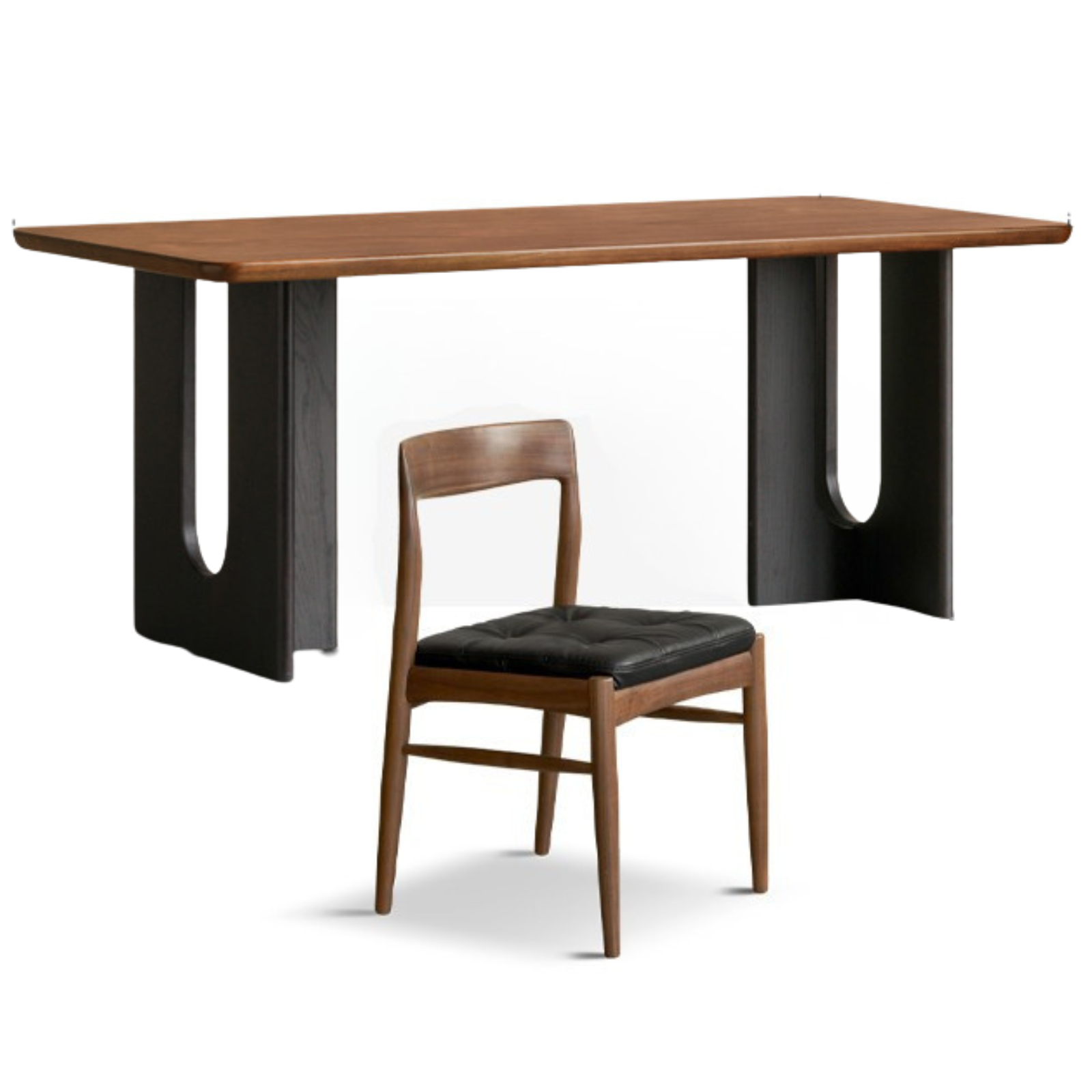 Black Walnut Solid Wood Light Luxury Dining Table
