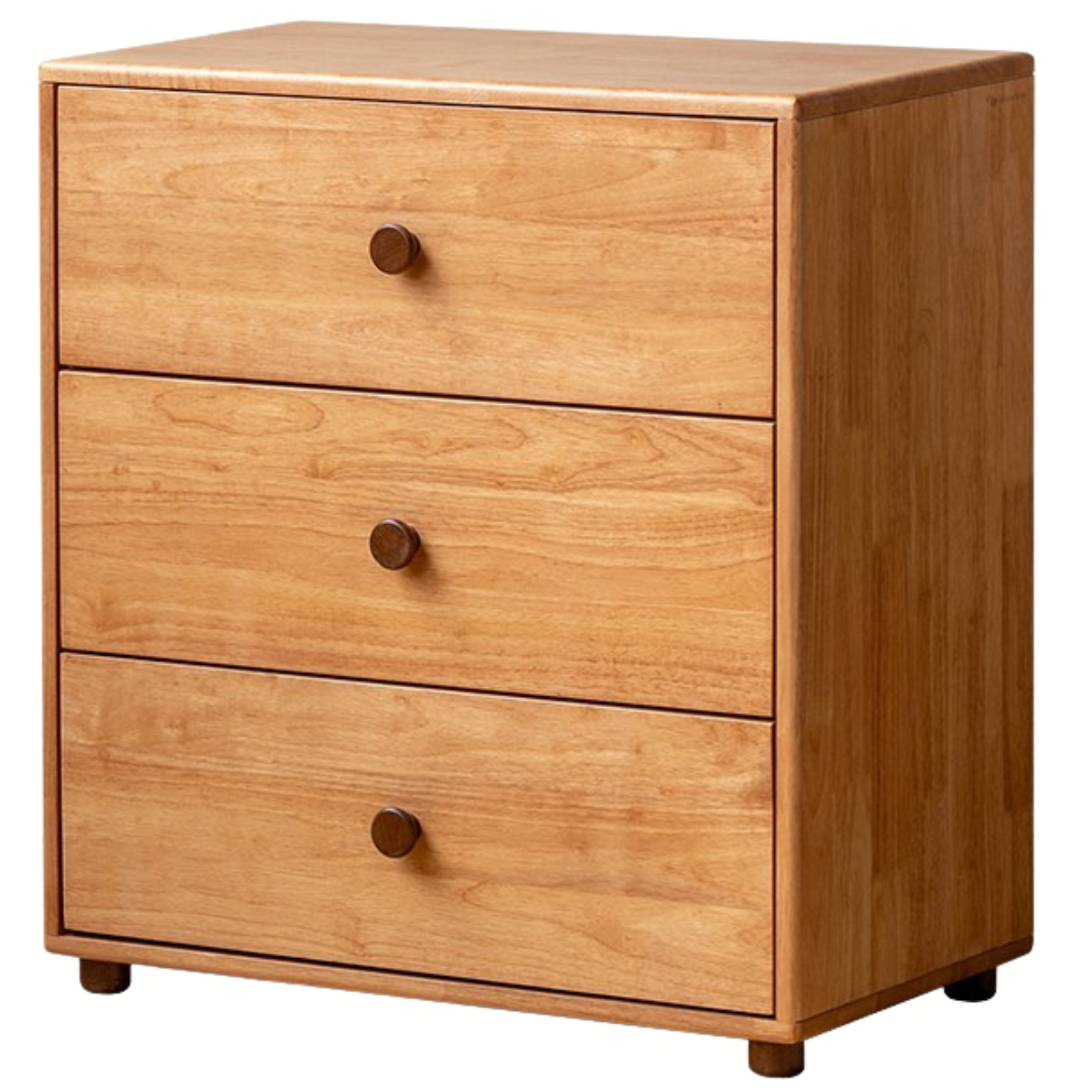 Solid Rubber Wood, Beech Solid Wood Nordic Style Children's Chest of Drawers