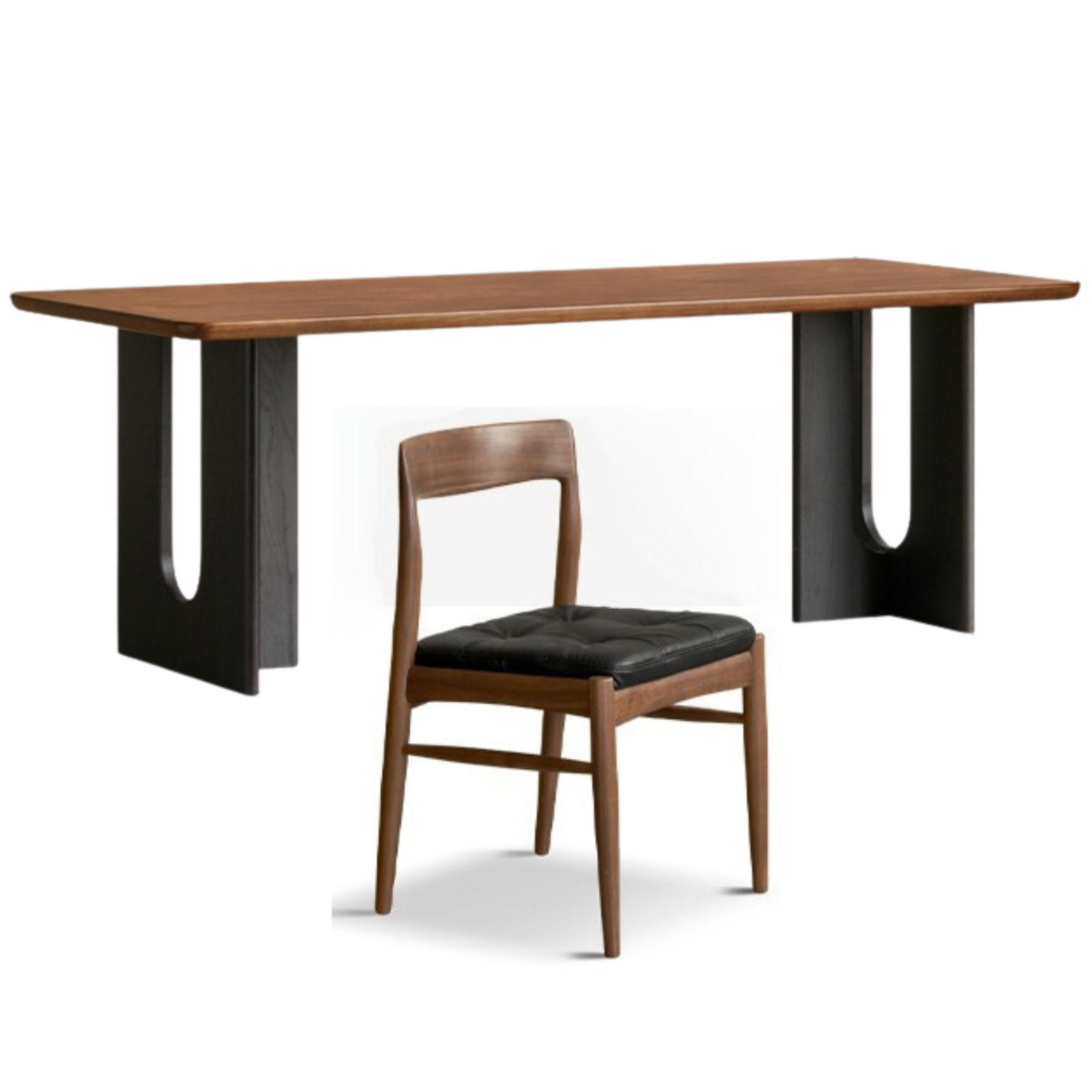 Black Walnut Solid Wood Light Luxury Dining Table