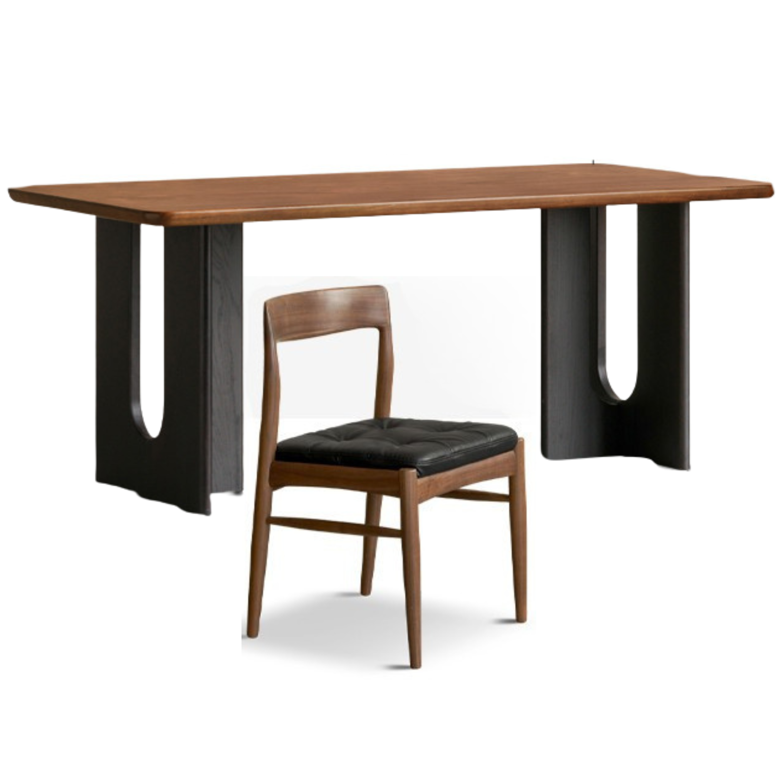 Black Walnut Solid Wood Light Luxury Dining Table
