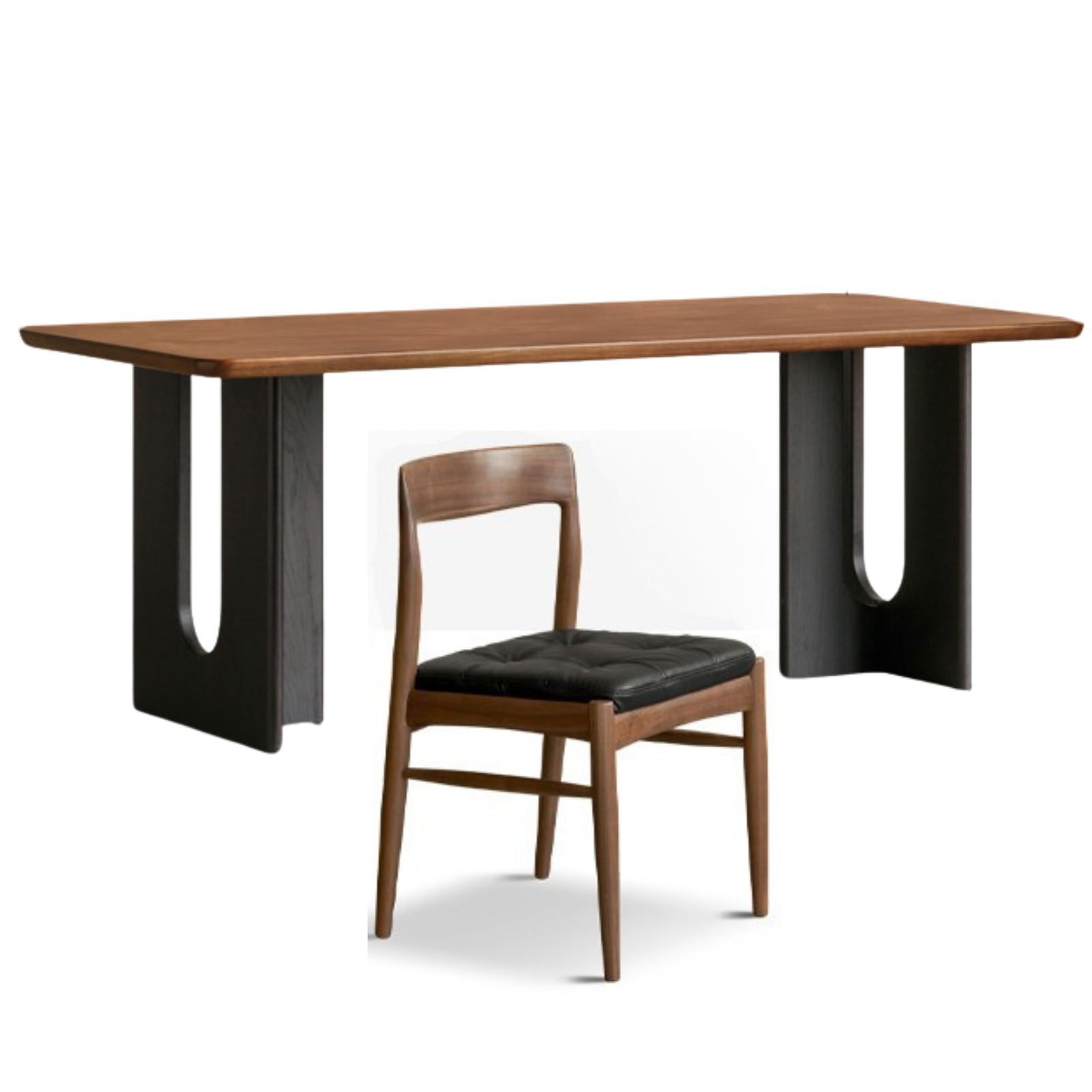 Black Walnut Solid Wood Light Luxury Dining Table