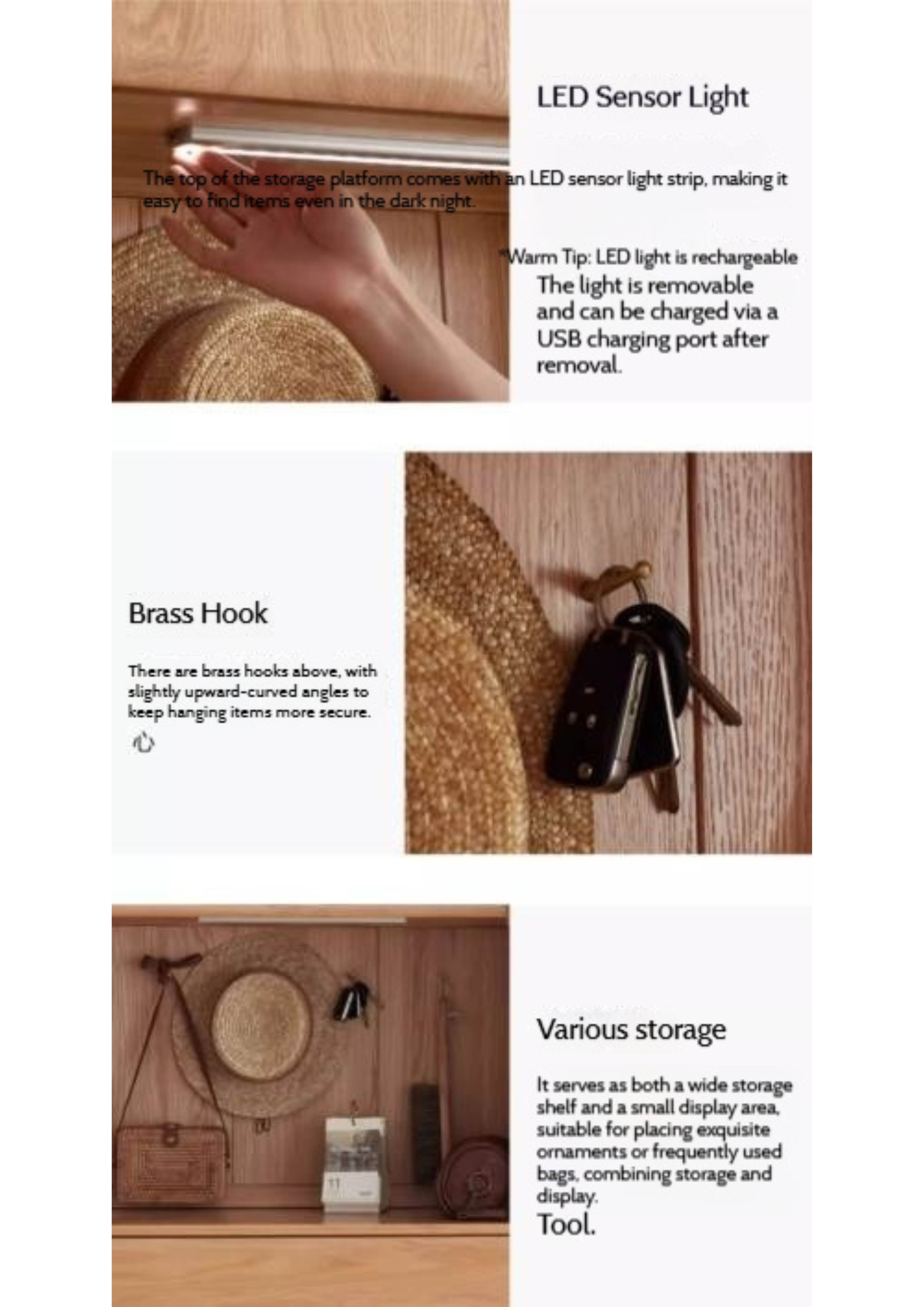 Oak Solid Wood Entrance Hall Cabinet Shoe