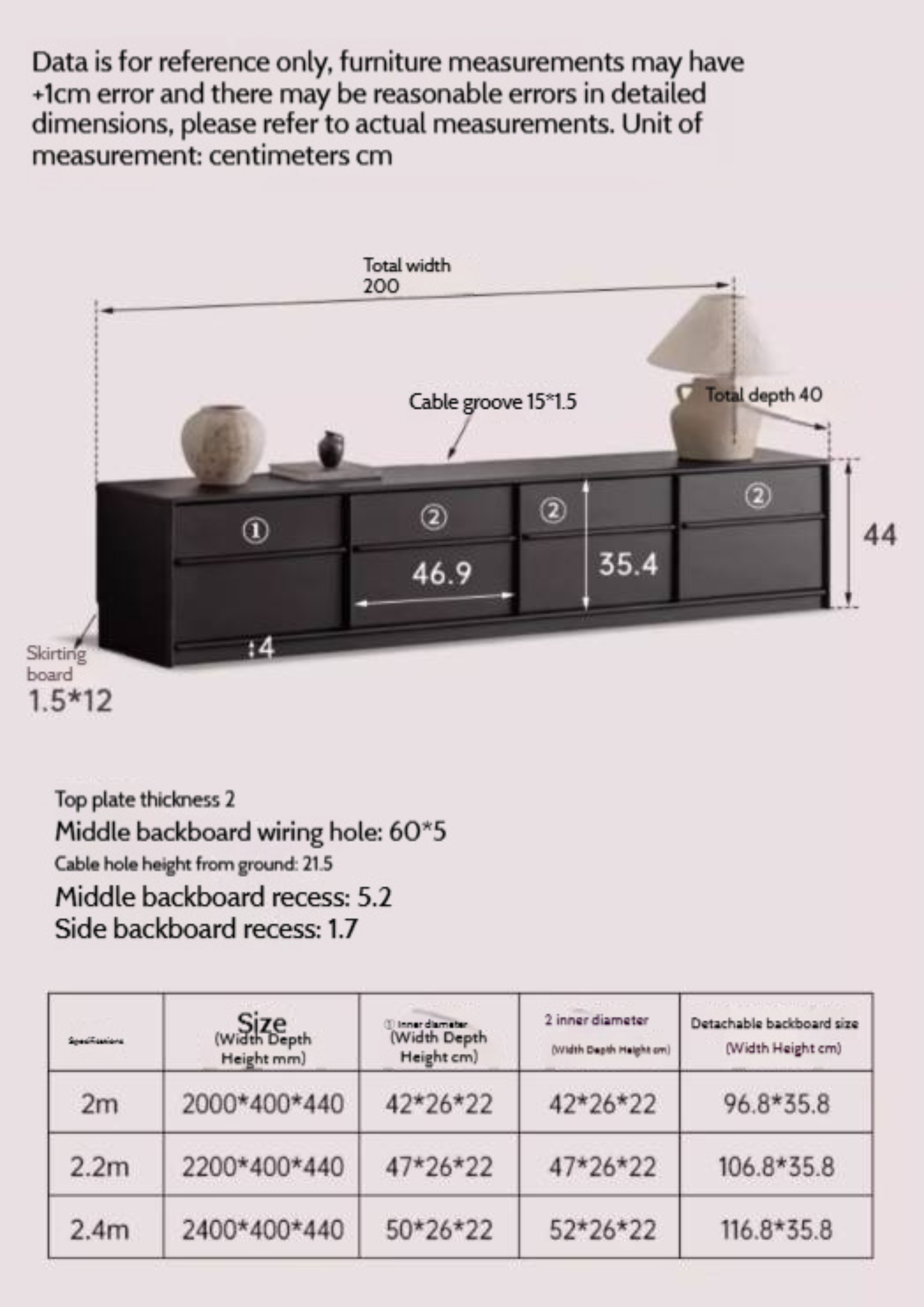 Oak Solid Wood Skeleton Line Modern TV Stand