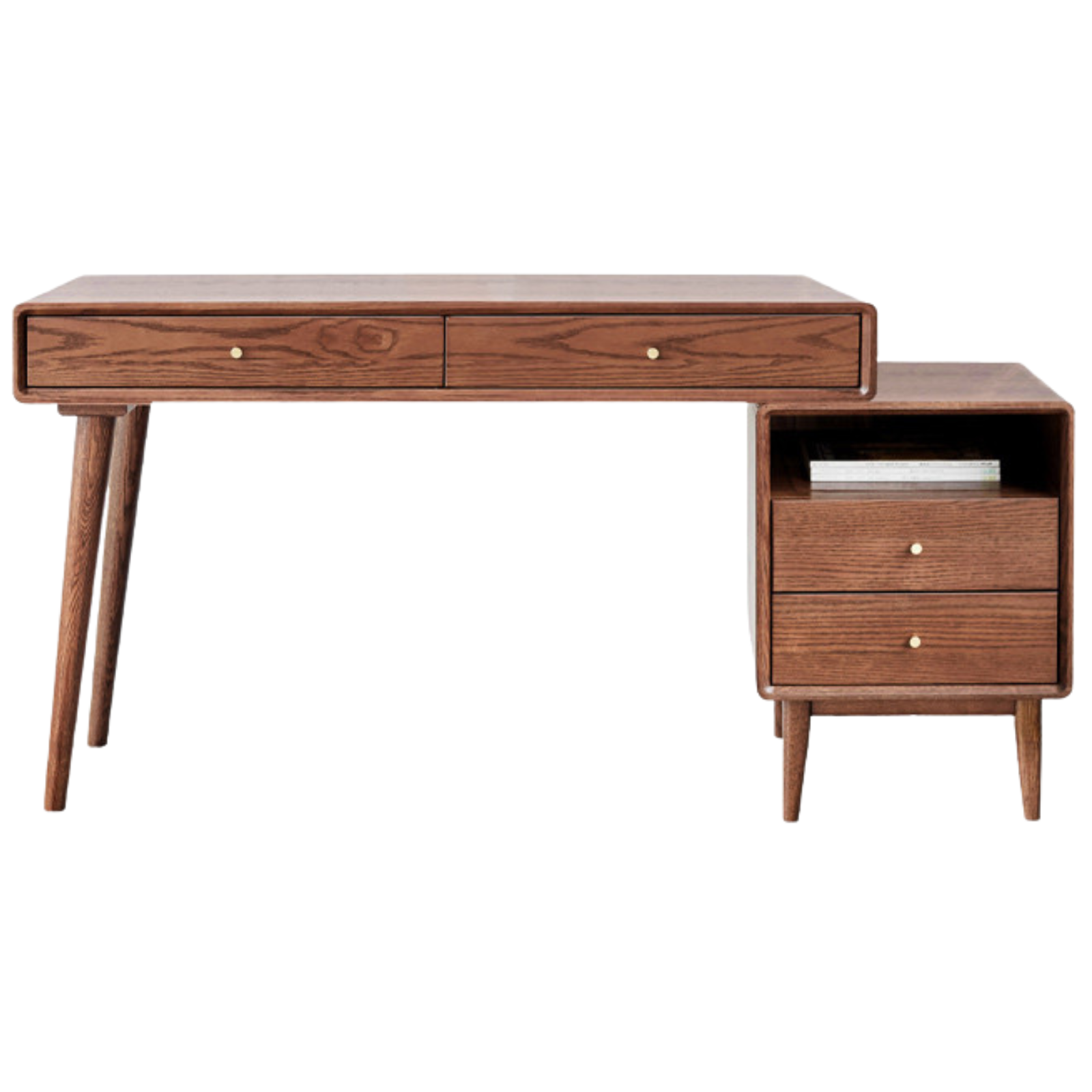 Oak Solid Wood Extendable Computer Desk