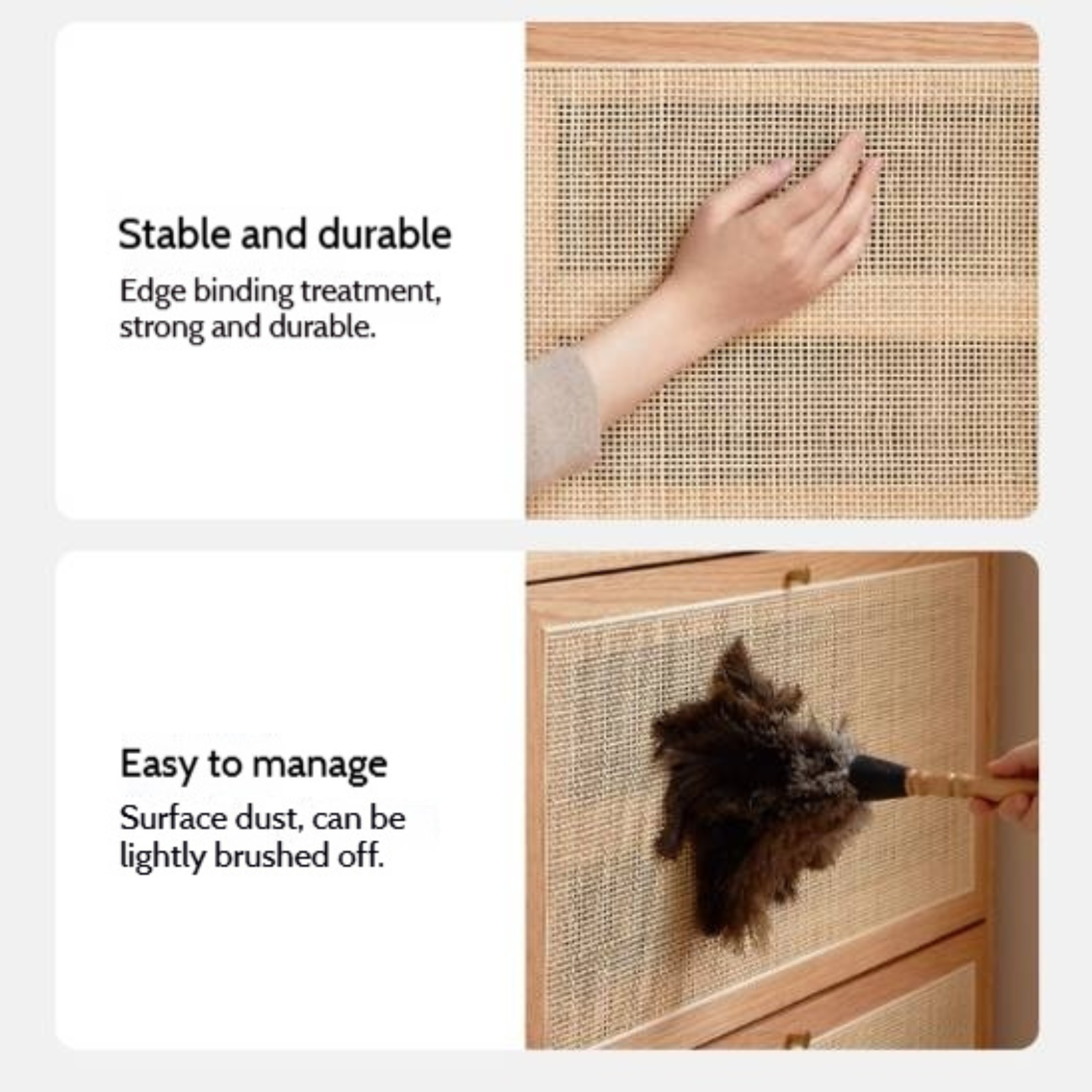 Oak Solid Wood Ultra-Thin Flap Door Rattan Shoe Cabinet