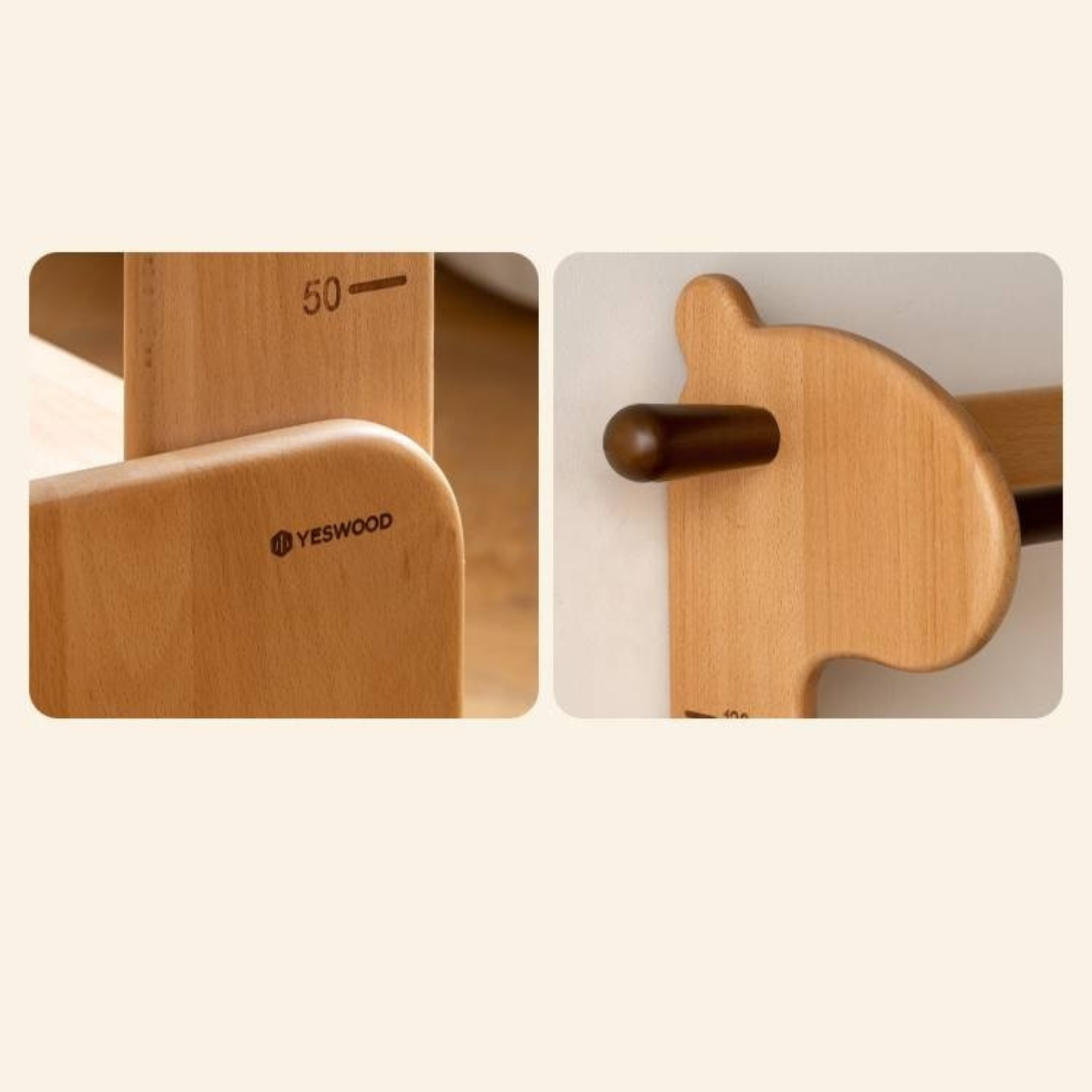 Beech, Solid Rubberwood Children's Clothing Rack