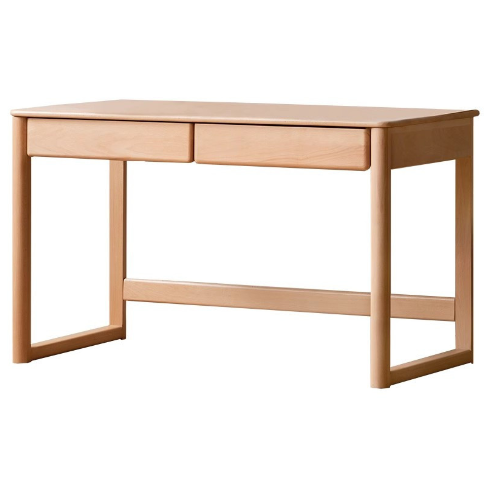 Beech Solid Wood Children's Study Desk Bookshelf Integrated