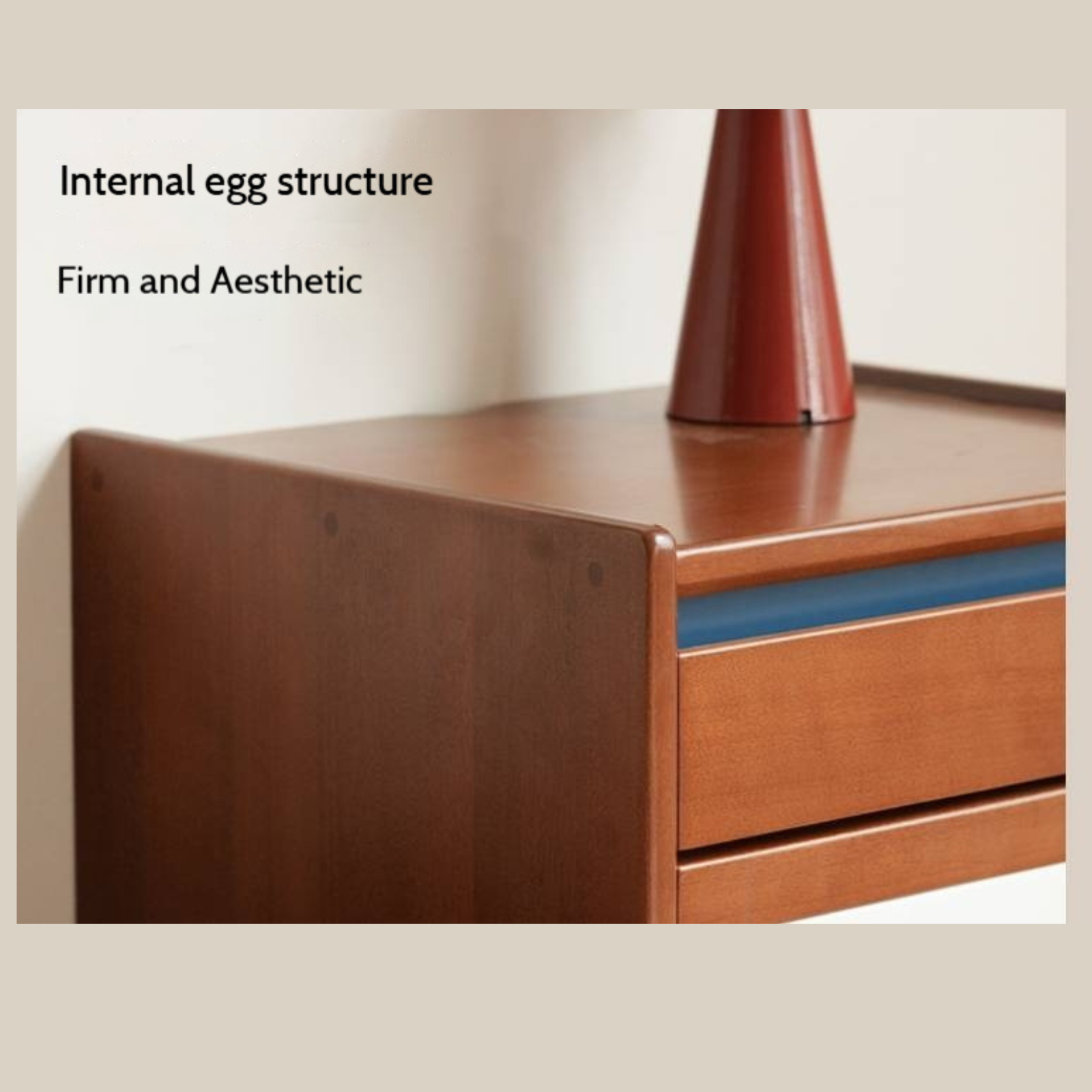 Poplar Solid Wood Vintage Side Table