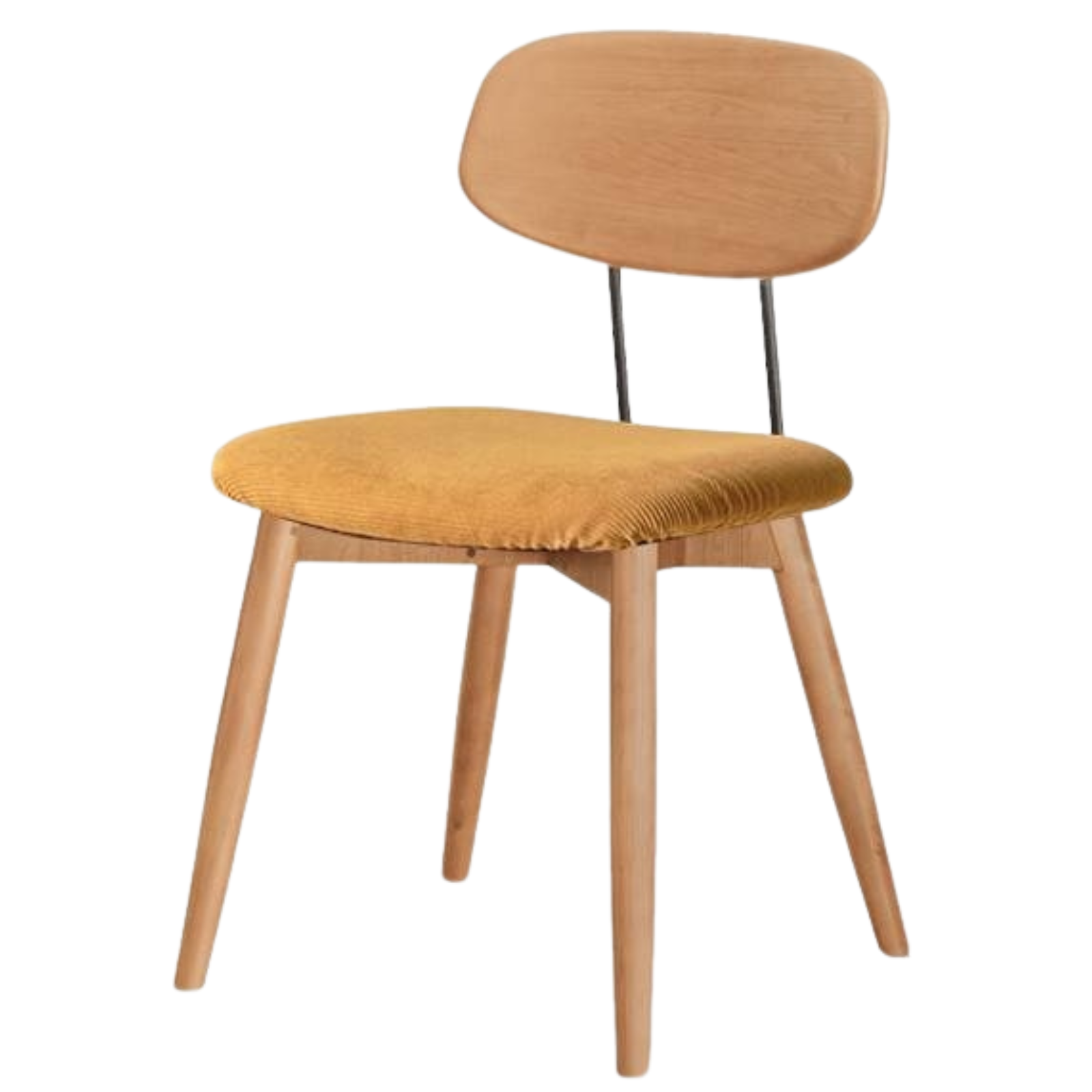 Set 4 pcs Cherry Solid Wood Bauhaus Style Retro Dining Chair