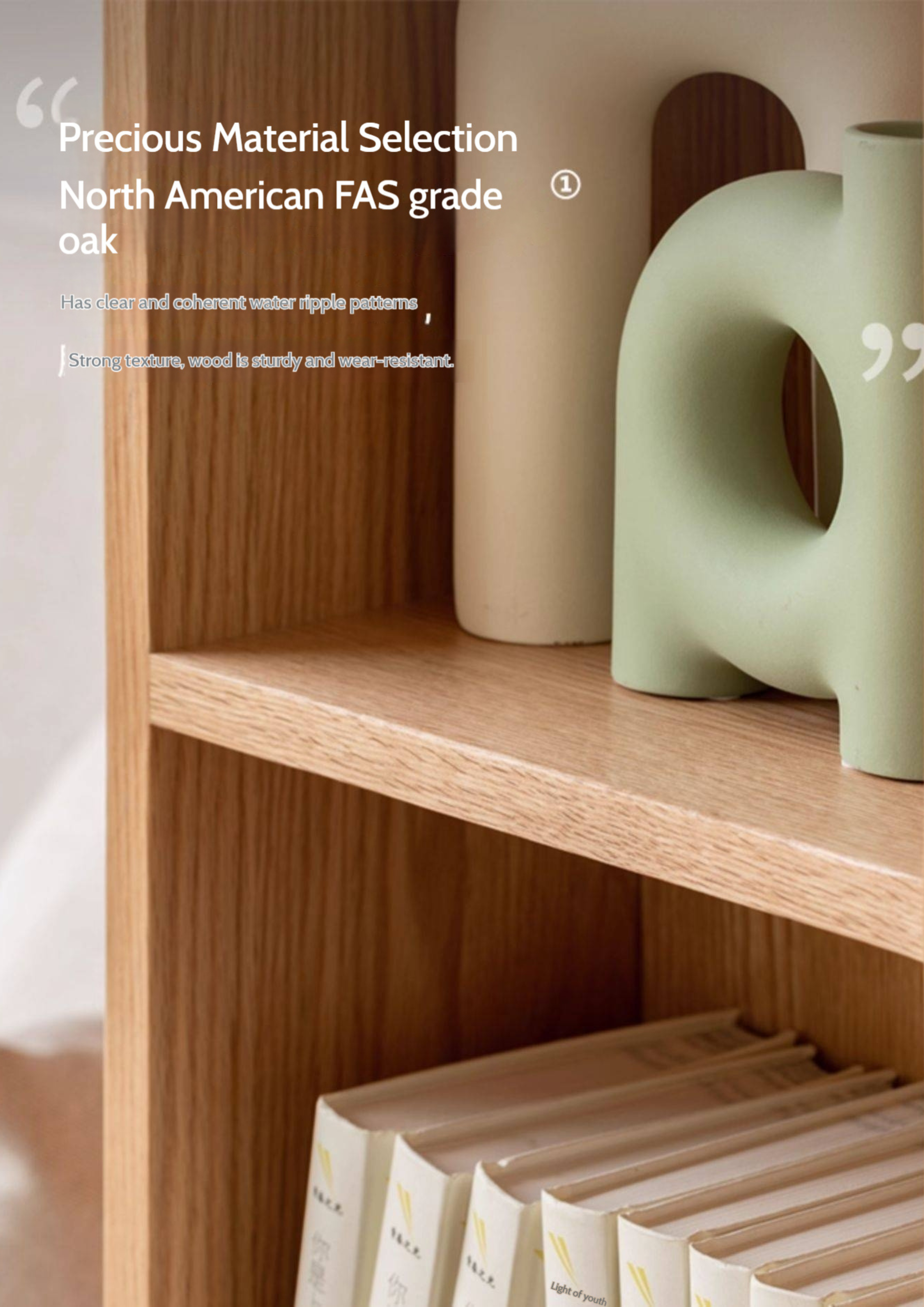 Oak, Ash Solid Wood Partition Cabinet