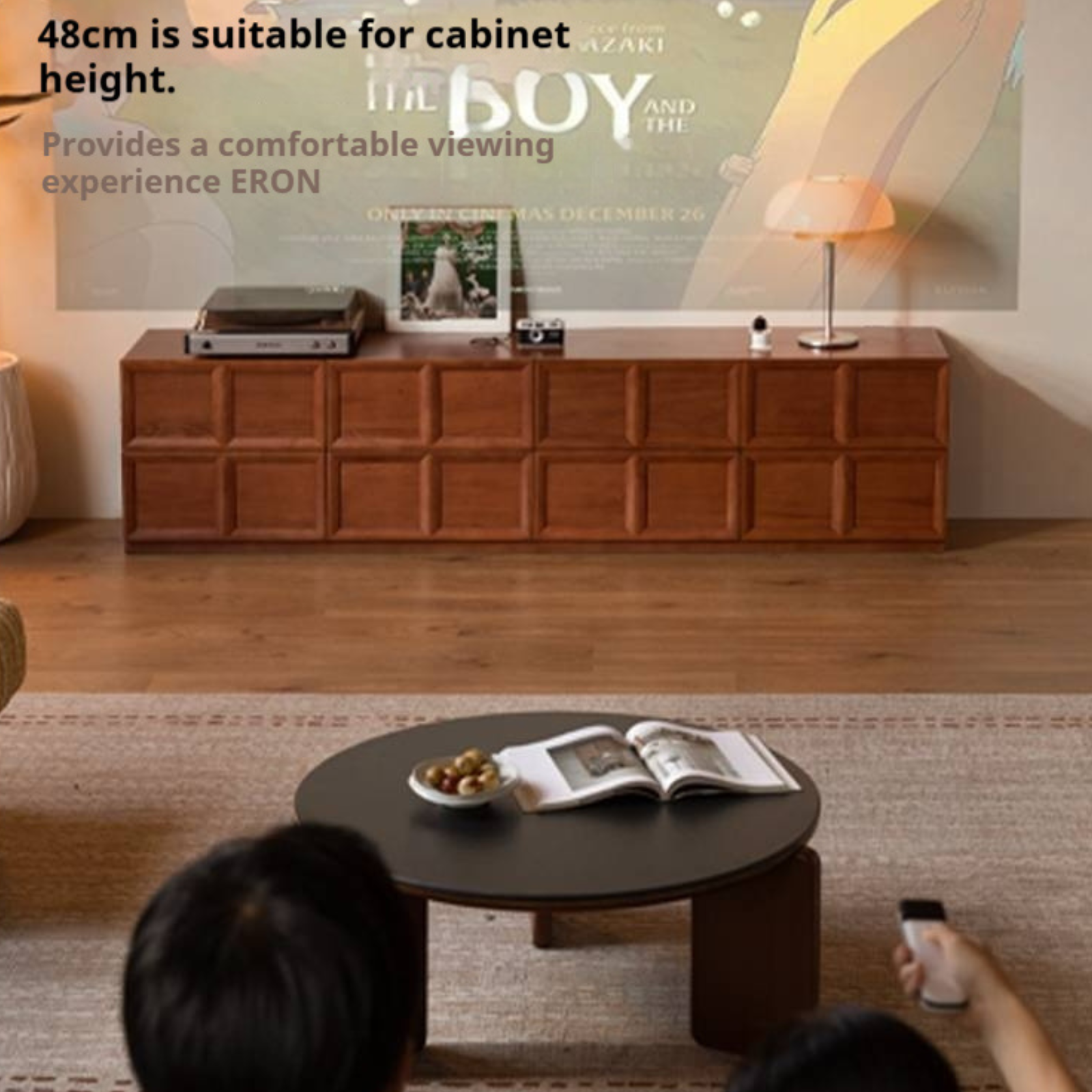 Poplar Solid Wood Antique Style TV Cabinet