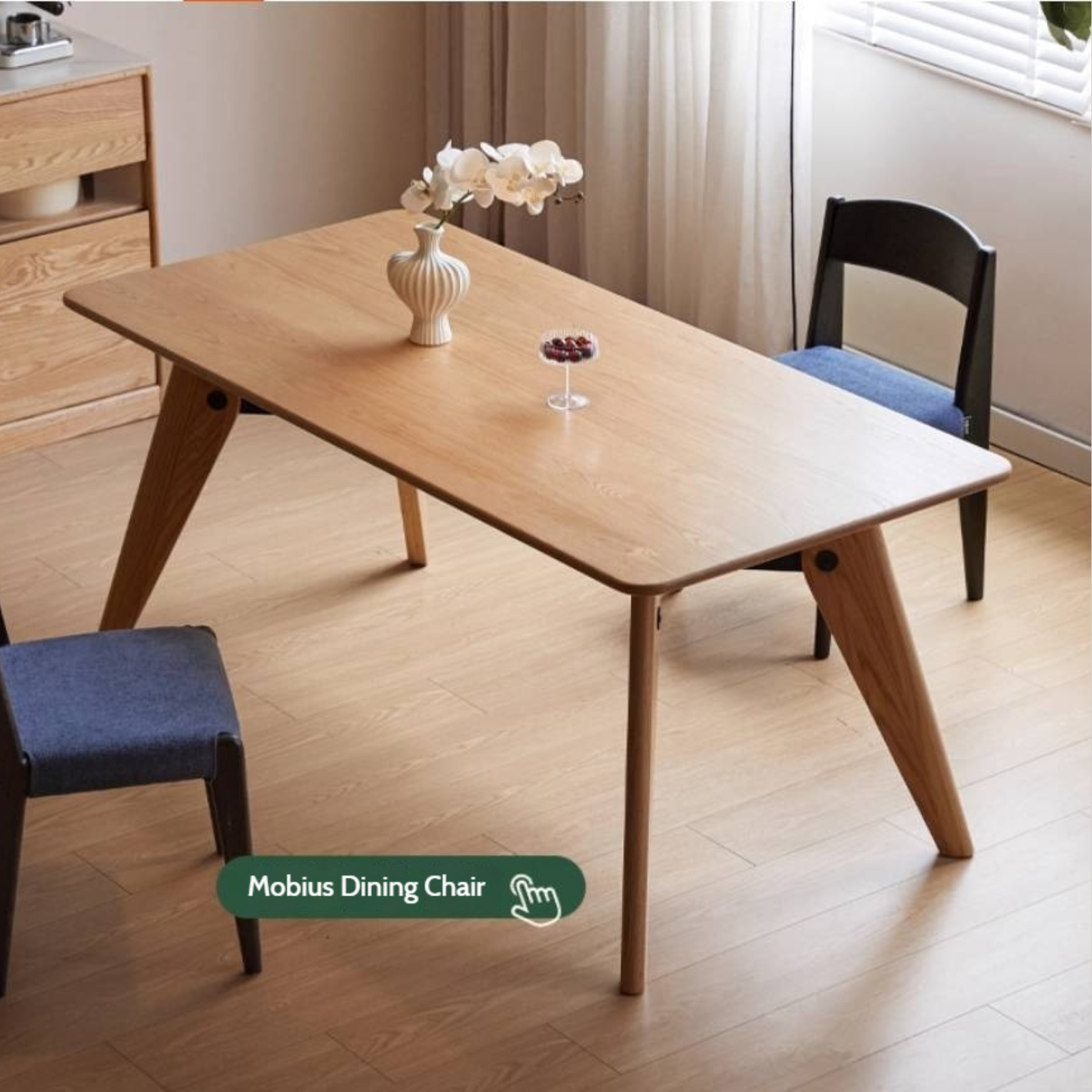 Oak Solid Wood Modern Dining Table