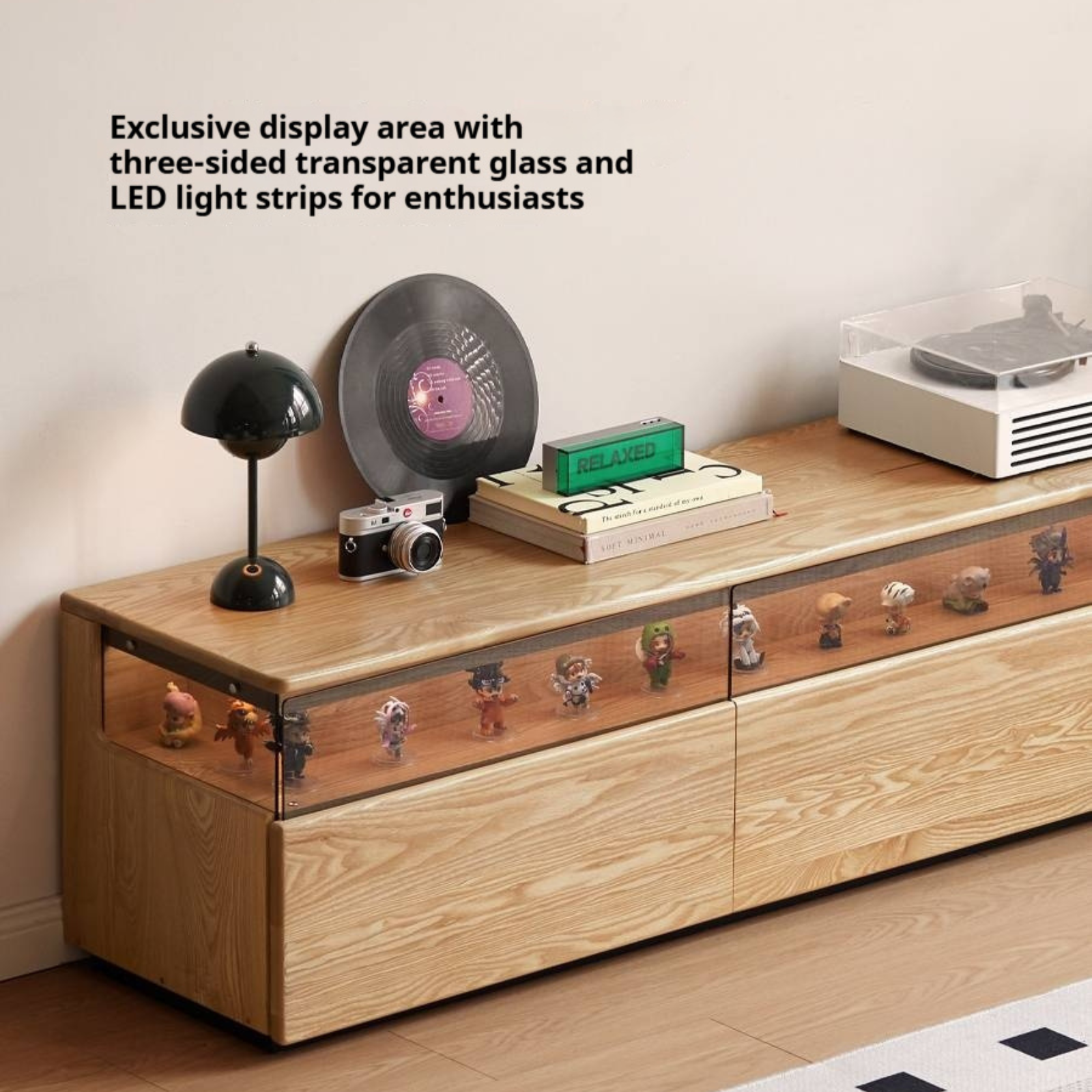 Ash Solid Wood Modern TV Cabinet