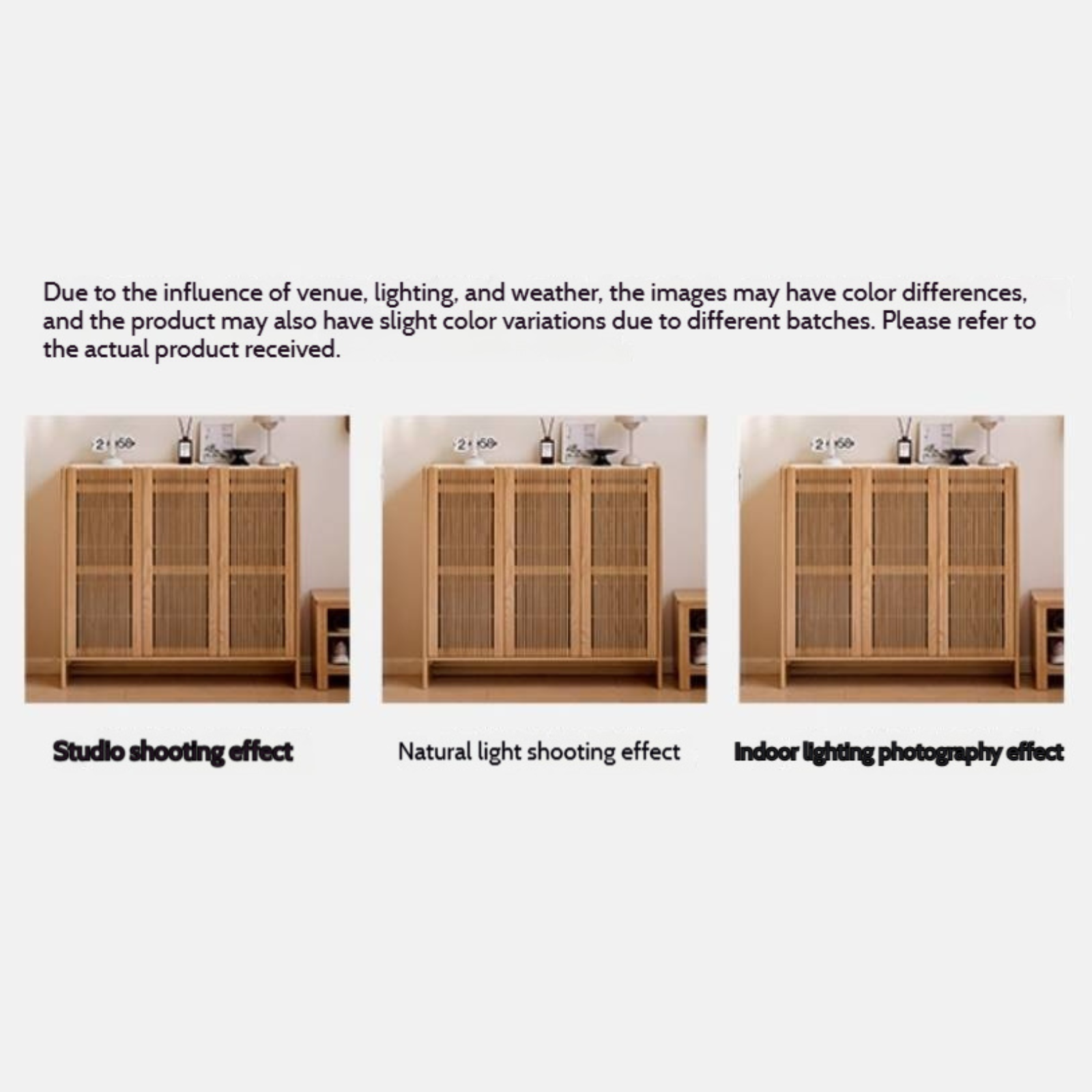 Oak Solid Wood Modern Simple Rock Plate Shoe Cabinet