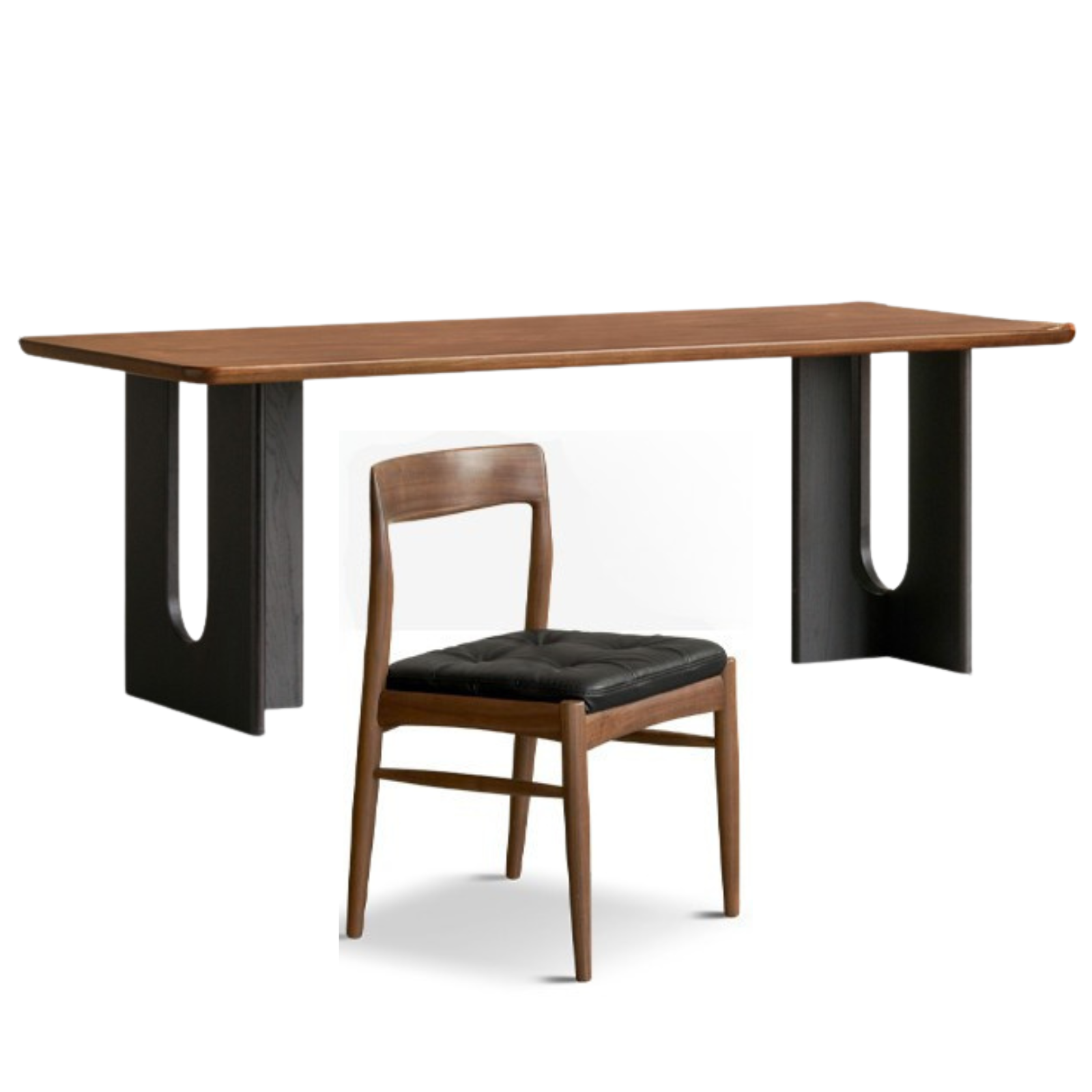 Black Walnut Solid Wood Light Luxury Dining Table