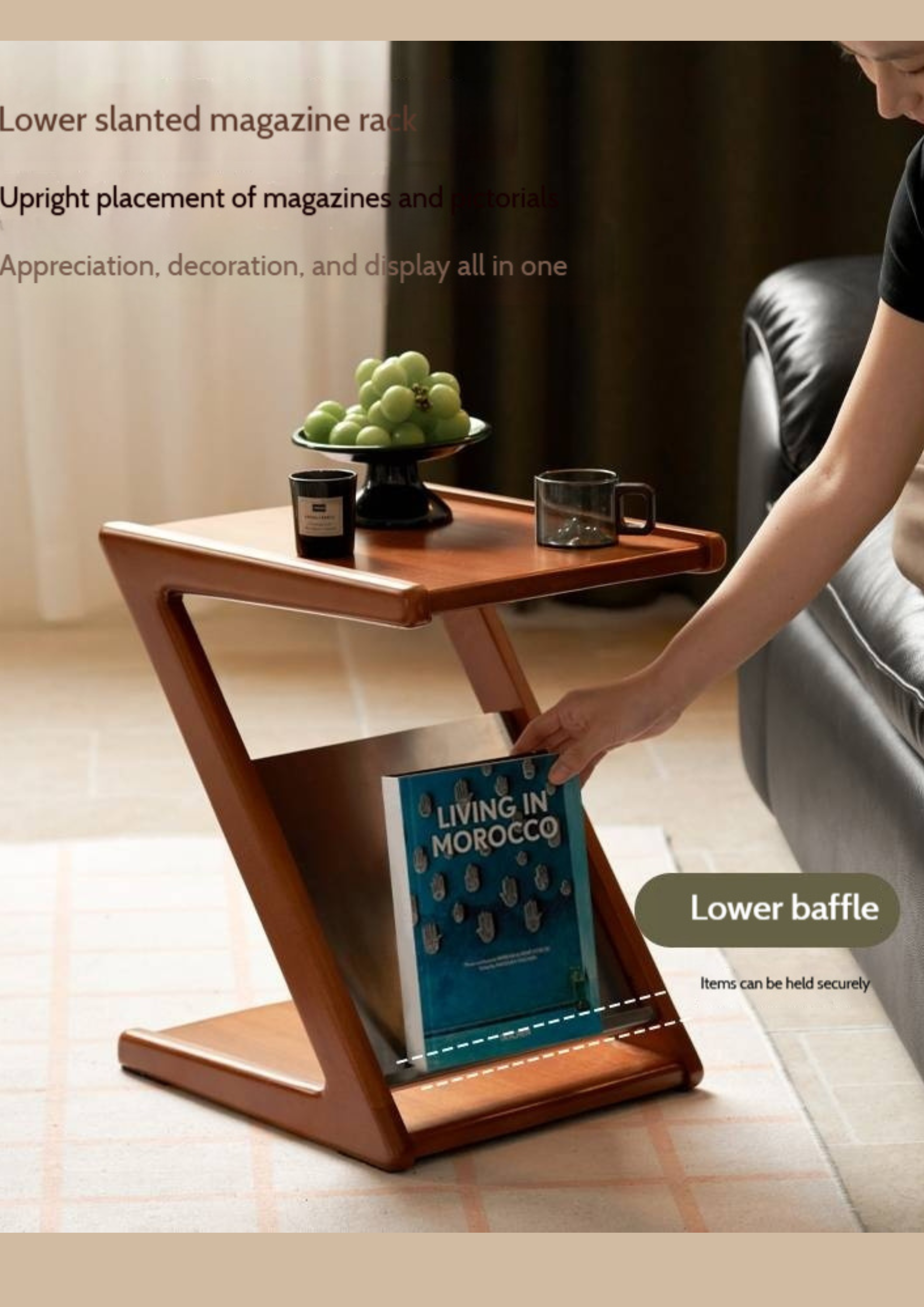 Poplar Solid Wood Bauhaus Style Side Table