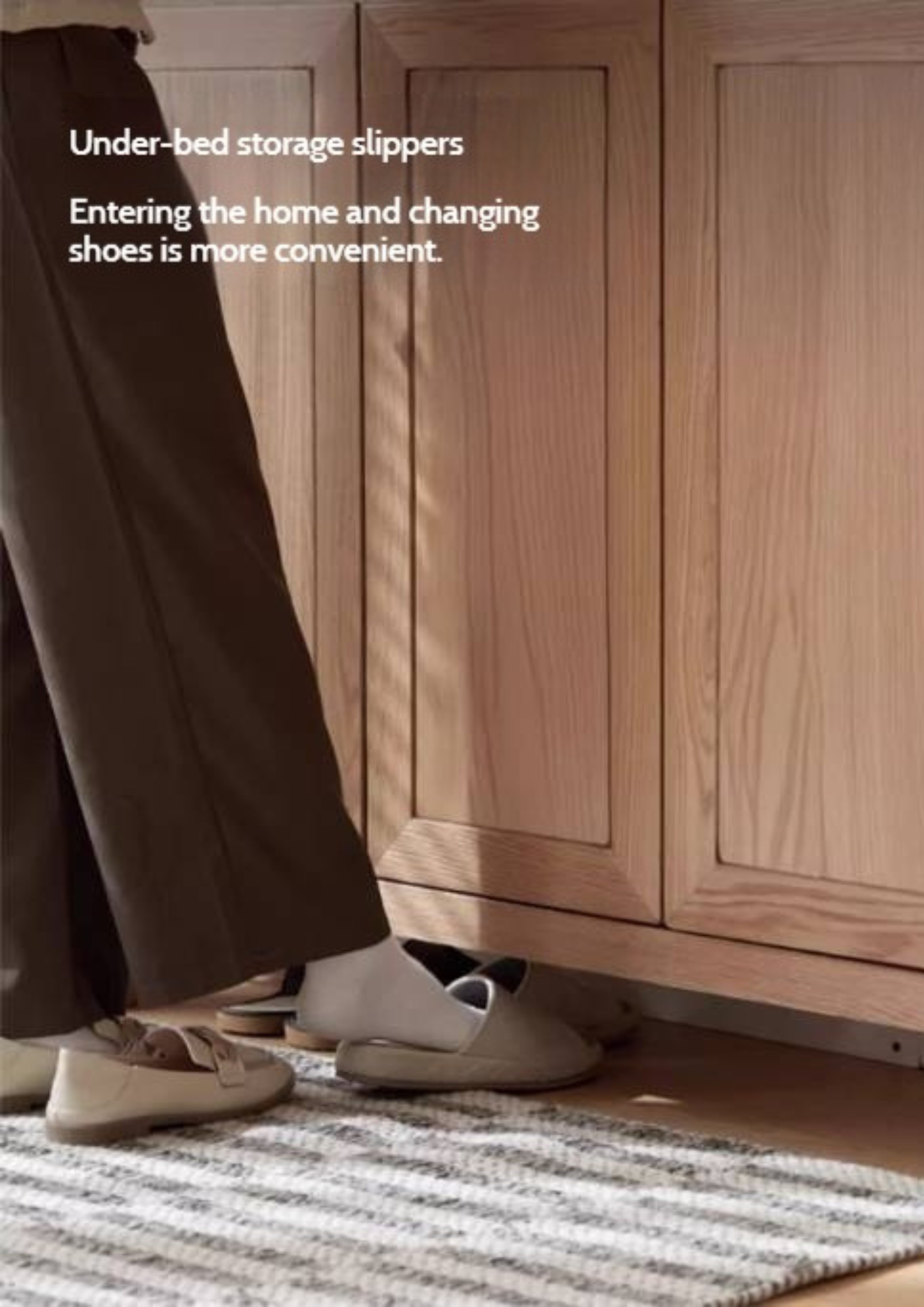 Ash Solid Wood Modern Large Shoe Cabinet