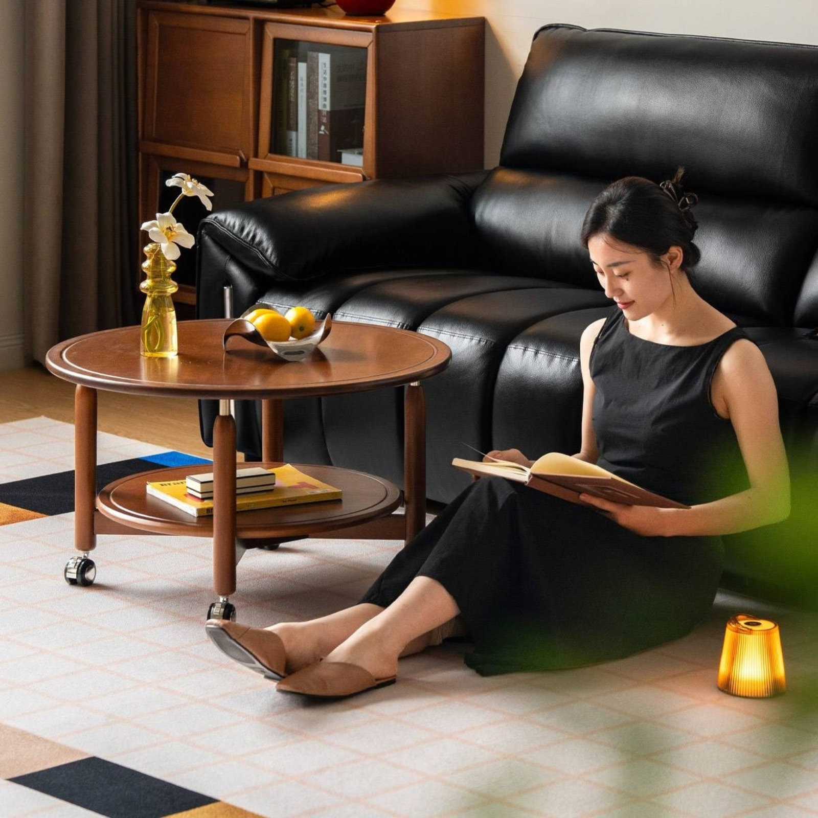 Poplar Solid Wood Antique Style Coffee Table