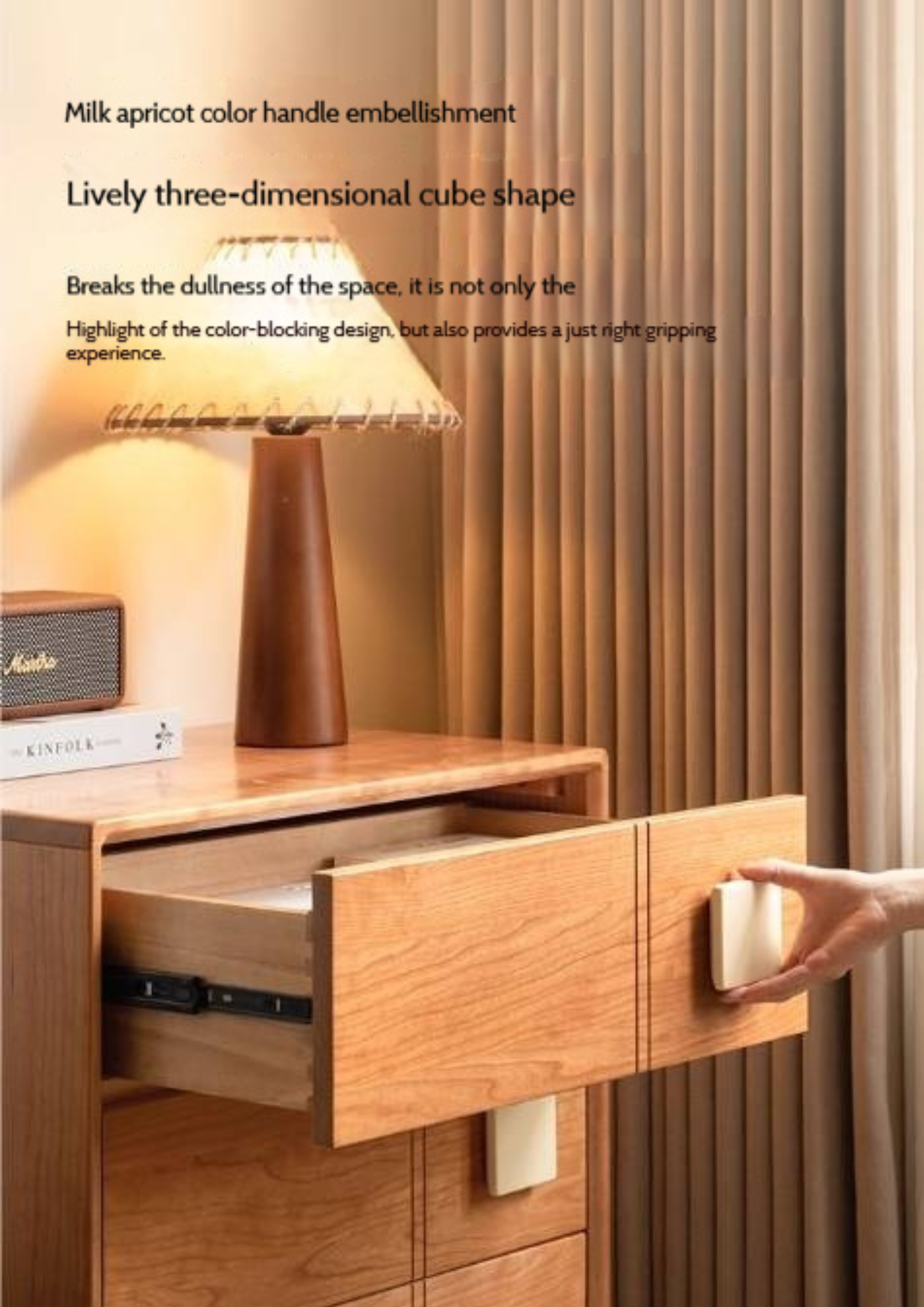 Cherry Solid Wood Retro Five-Drawer Chest