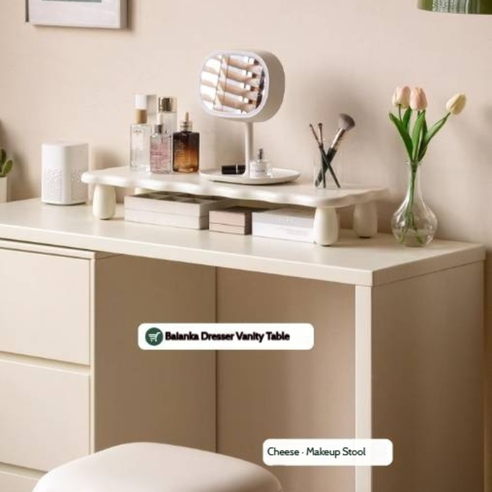 Tulipwood Solid Wood Computer Desktop, Storage Rack