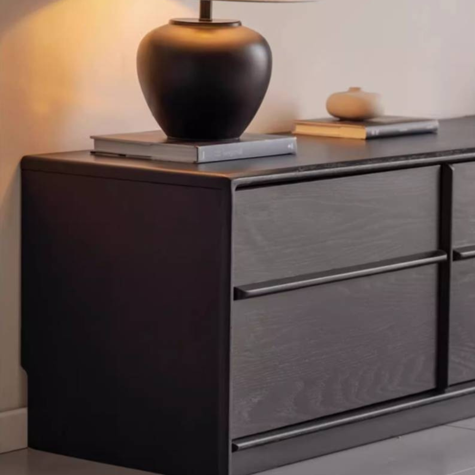 Oak Solid Wood Skeleton Line Modern TV Stand