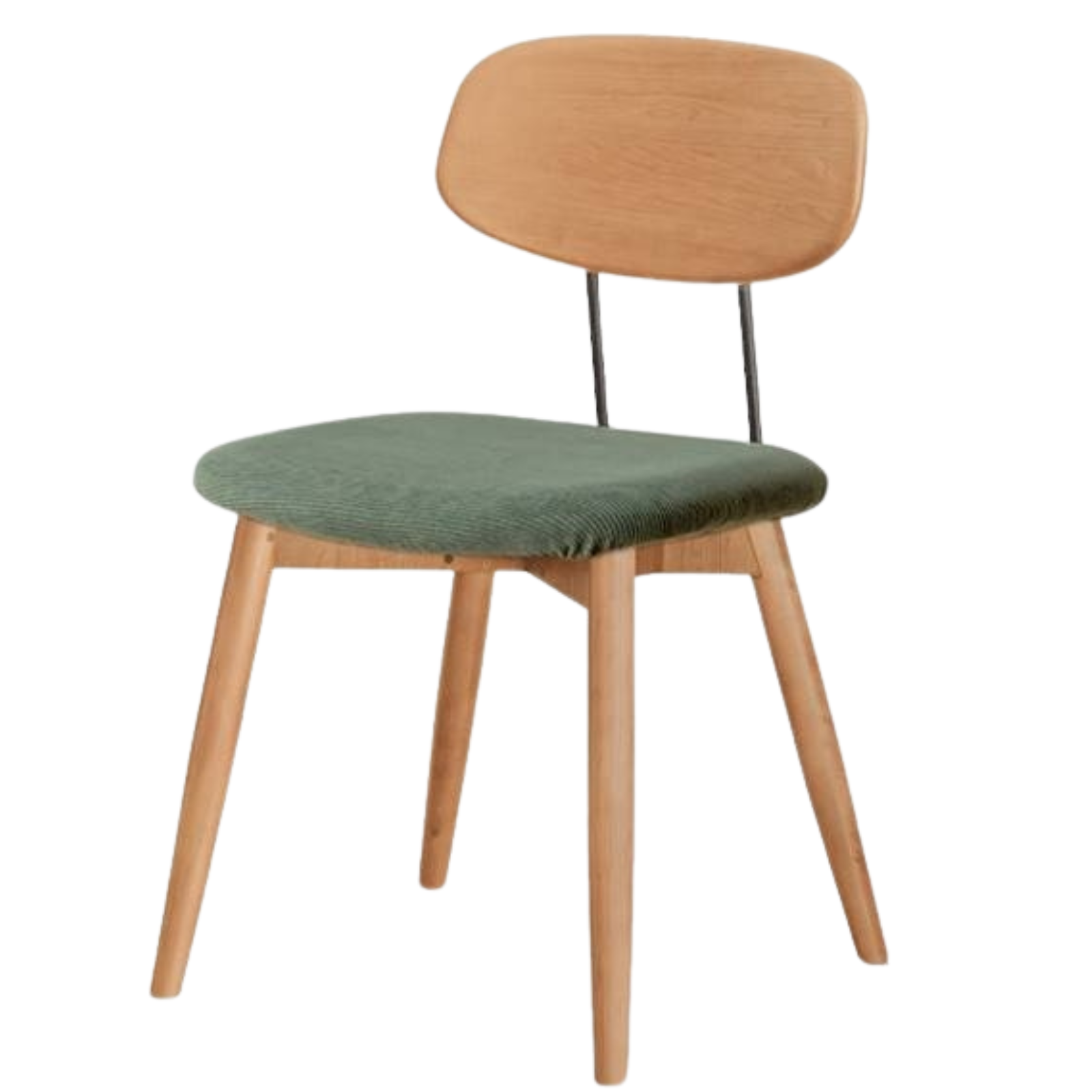 Set 4 pcs Cherry Solid Wood Bauhaus Style Retro Dining Chair