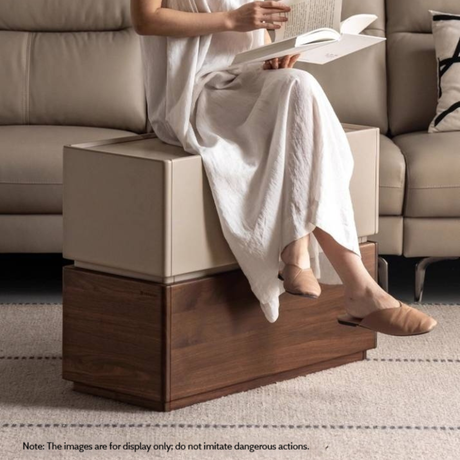 Black Walnut Solid Wood Italian Light Luxury Style Side Table