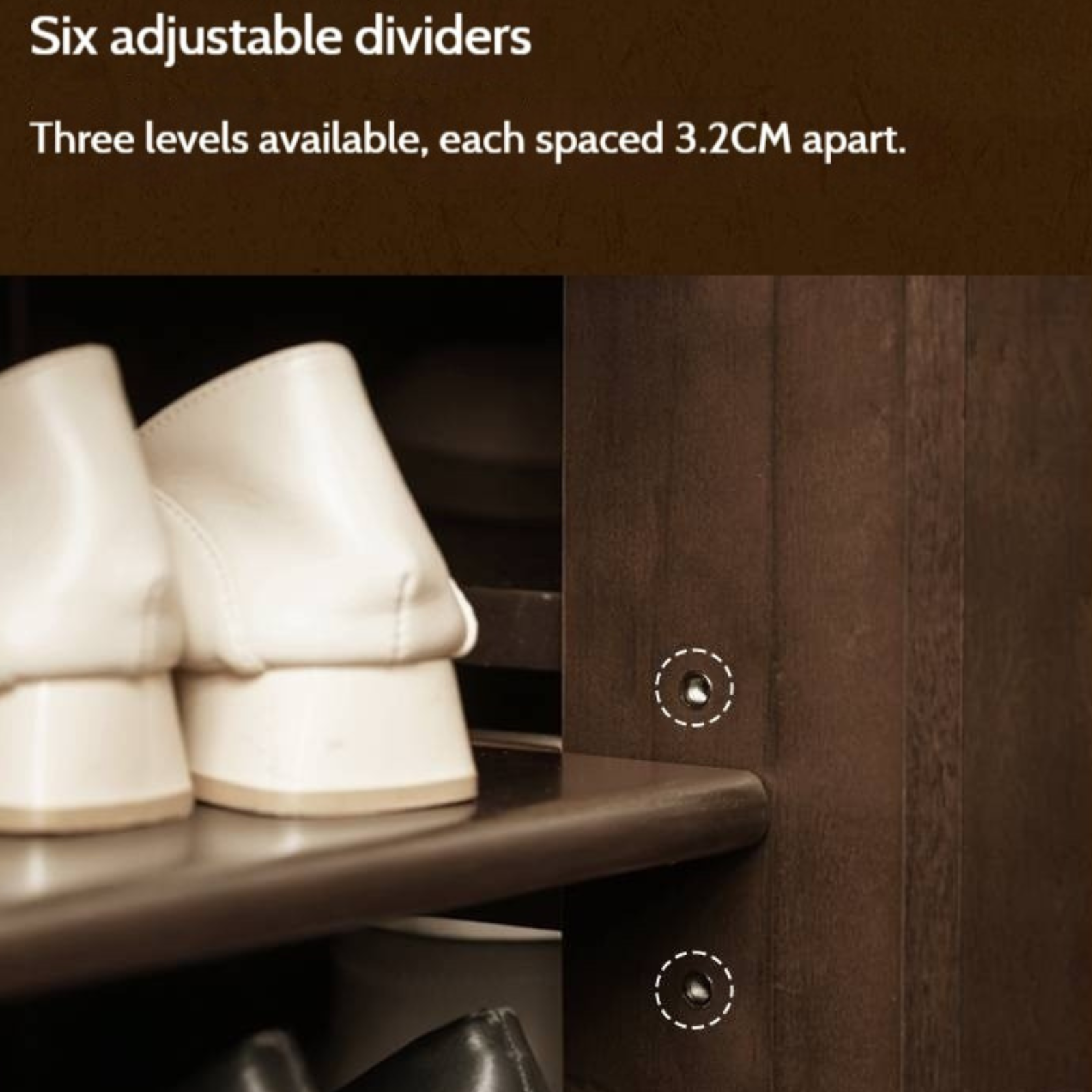 Poplar Solid Wood American Retro Shoe Cabinet